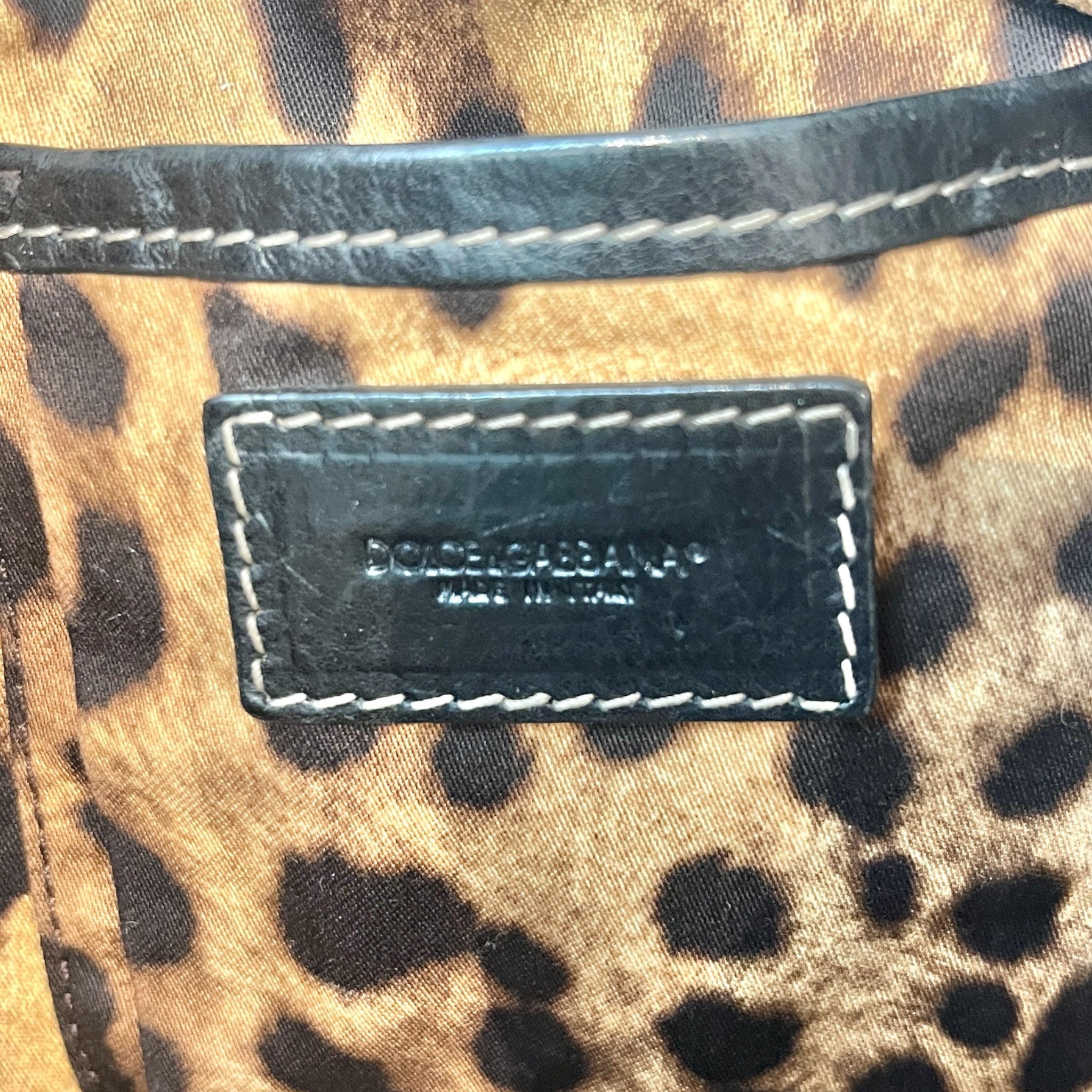DOLCE&GABBANA/Bag/Leather/BLK/Cheetah Gut D&G Bag view 5