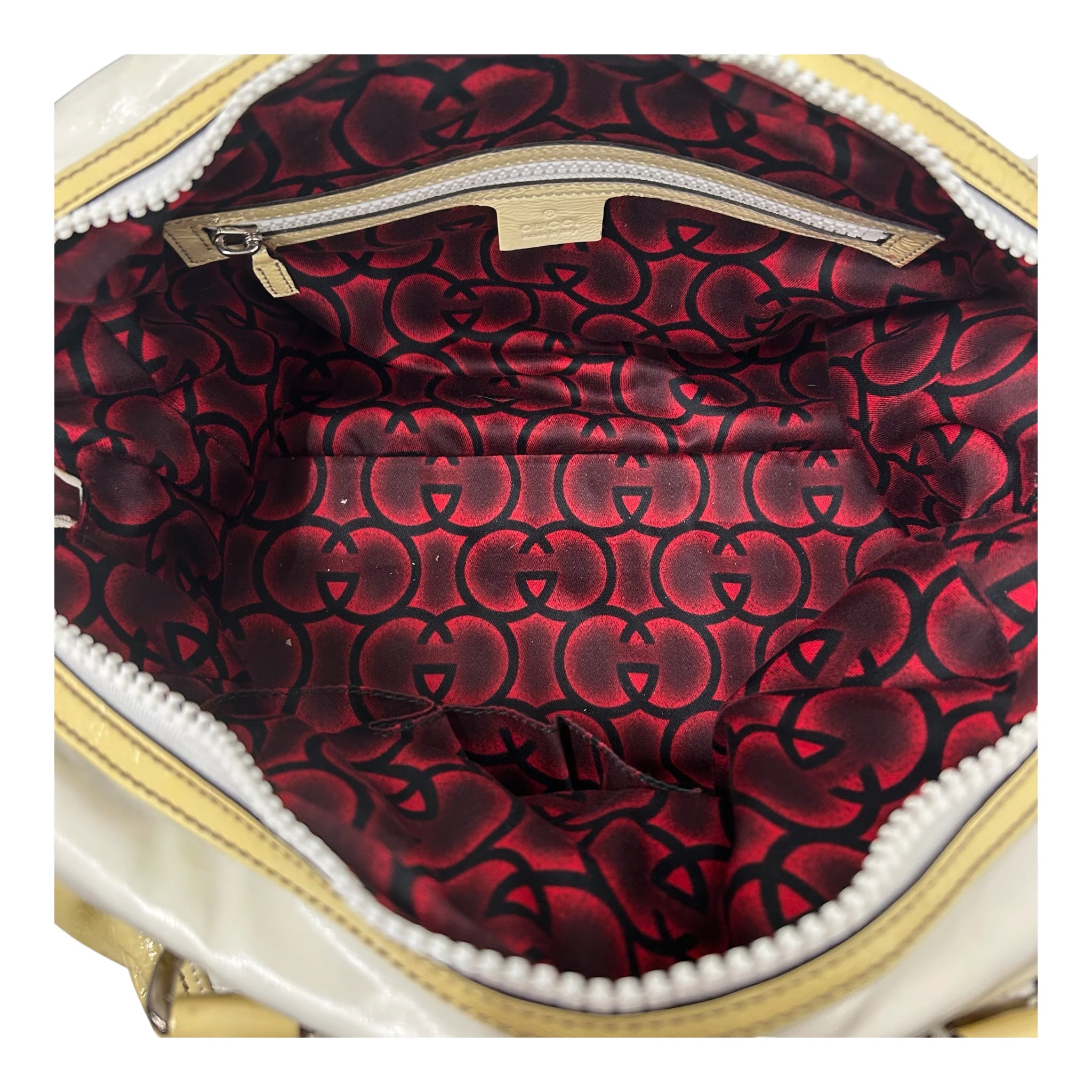 GUCCI/Boston Bag/Stripe/Leather/YEL/Snow Glam view 4