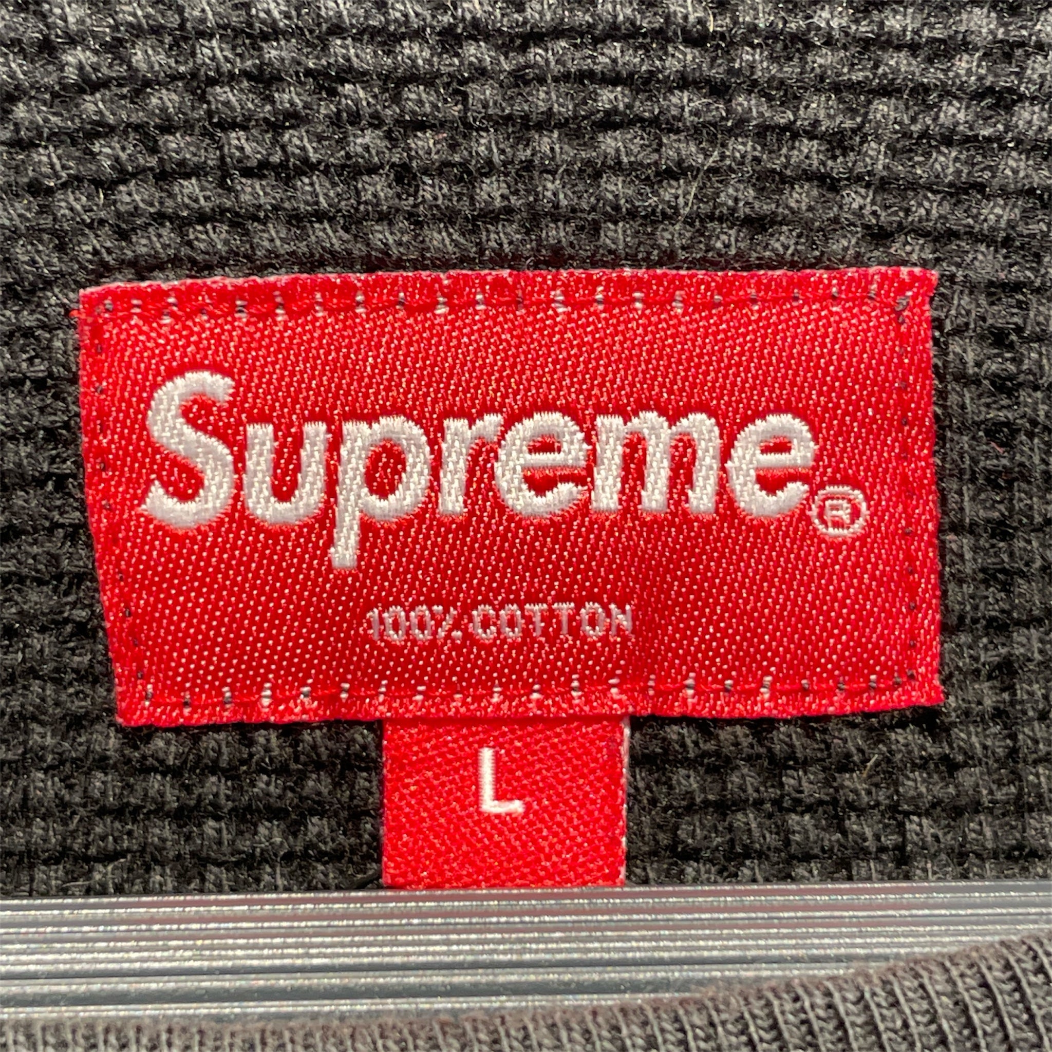 Supreme/LS T-Shirt/L/Cotton/BLK/WAFFLE THERMAL SLEEVE PRINT view 3