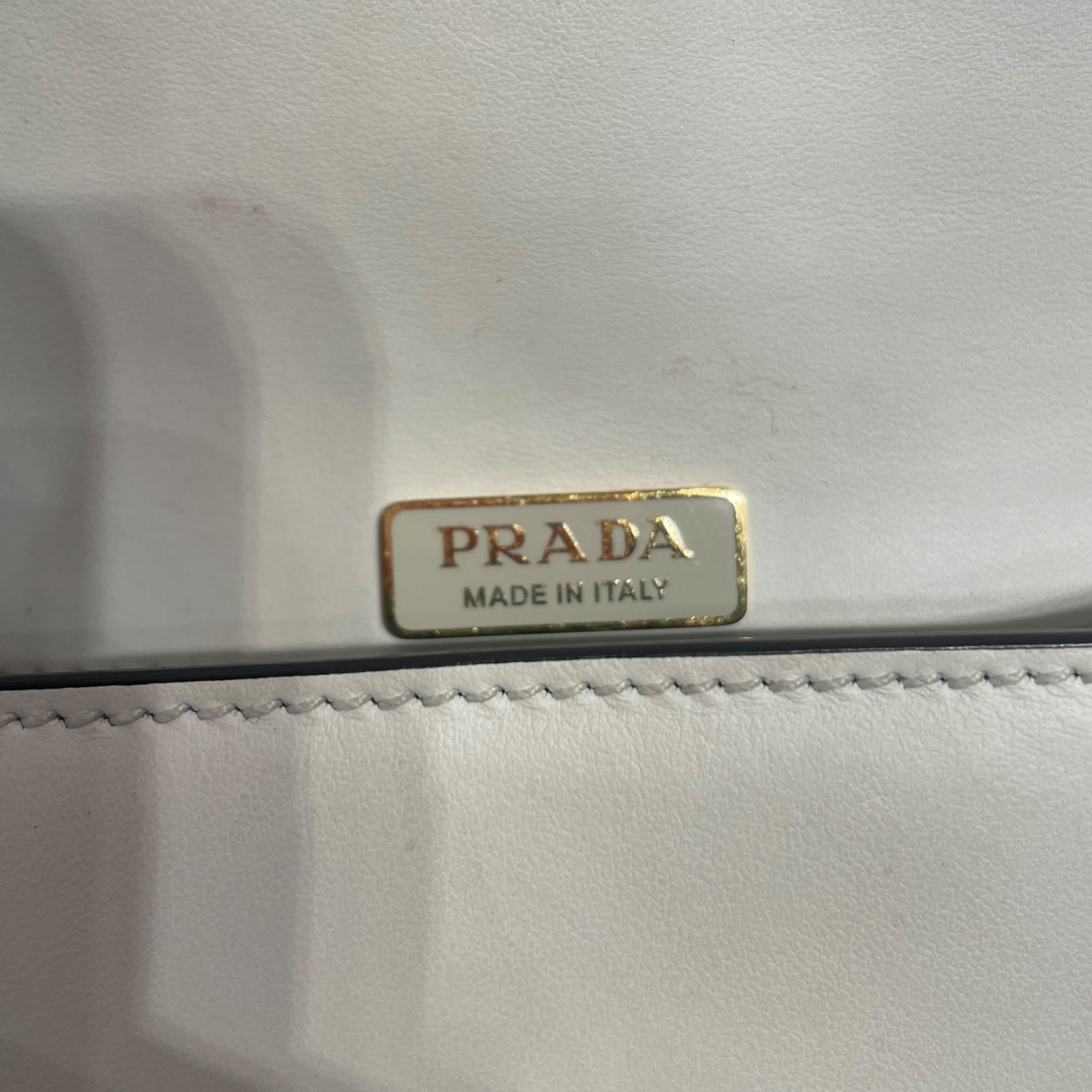 PRADA/Cross Body Bag/Leather/WHT/CAHIER CALFSKIN view 4