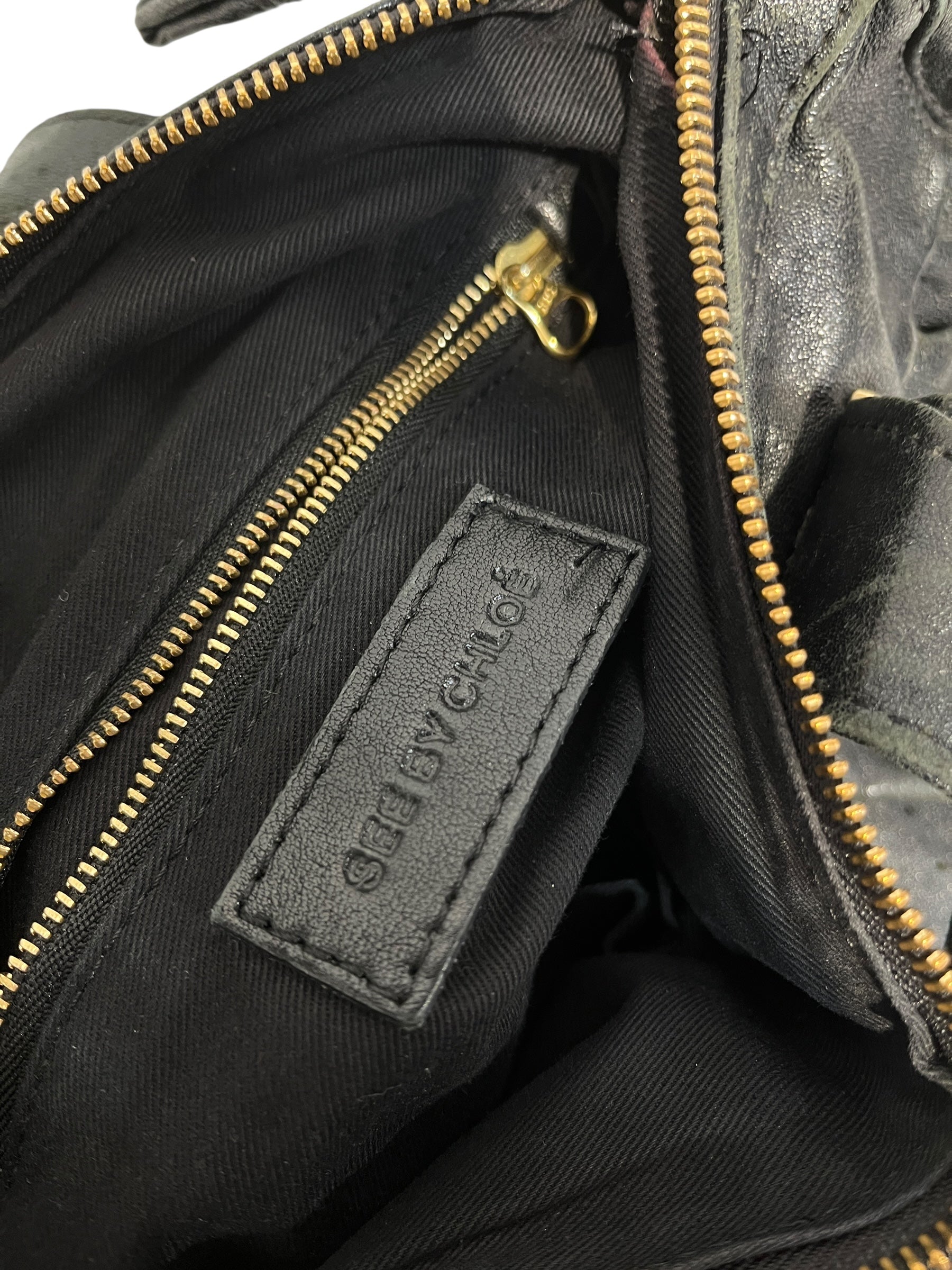 SEE BY CHLOE/Cross Body Bag/Leather/BLK/LASER CUT BAG view 7