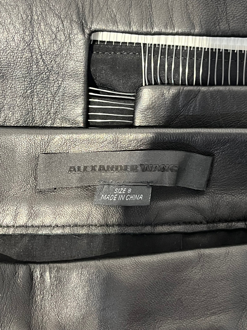 Alexander Wang/Skirt/S/Leather/BLK/Flare/