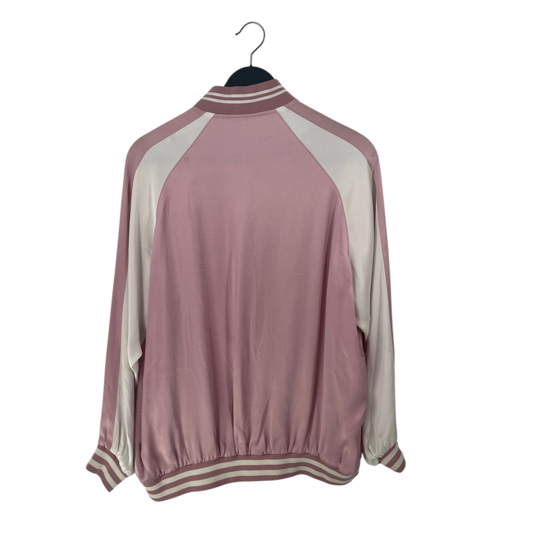 SAINT LAURENT/Jacket/38/PNK/PNK/WHT SATIN BOMBER view 2