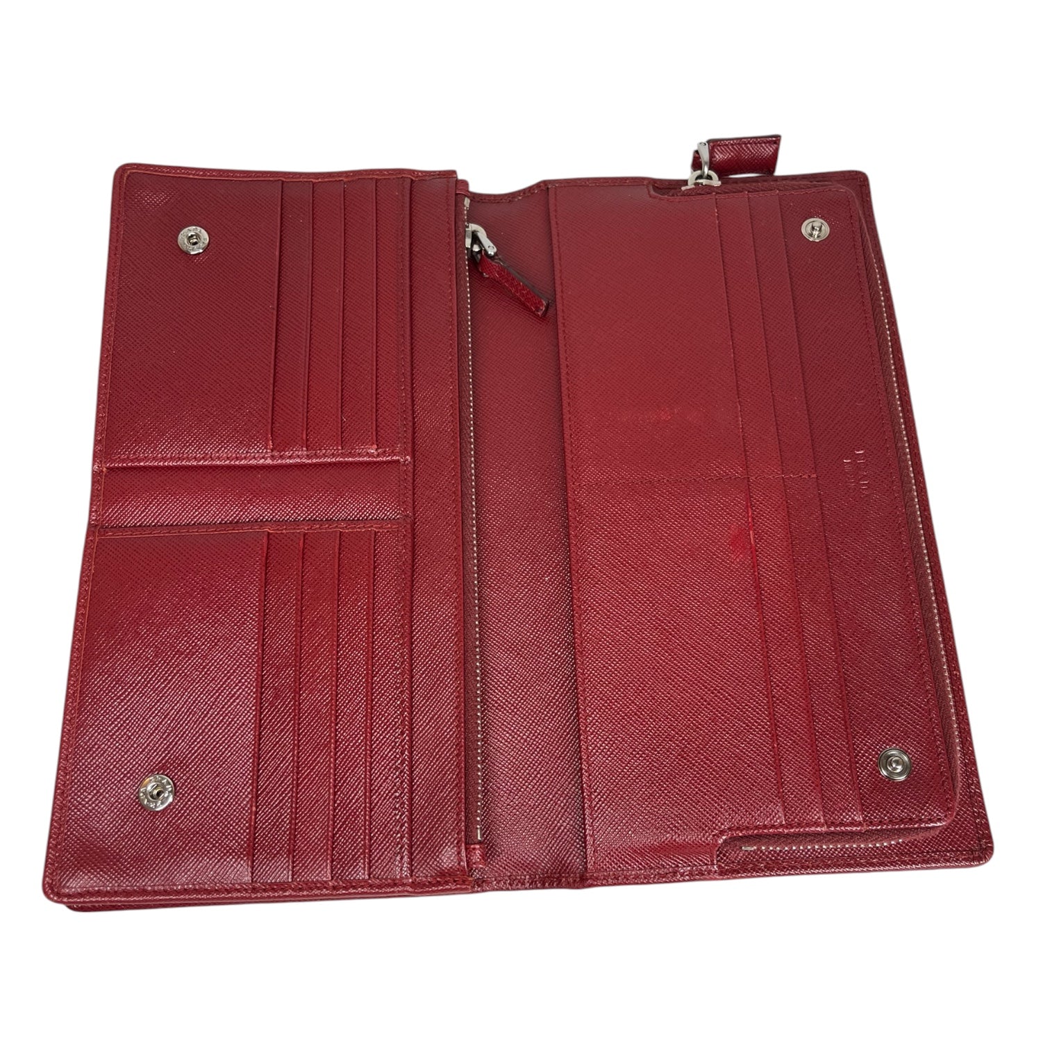PRADA/Long Wallet/RED/Saffiano view 3