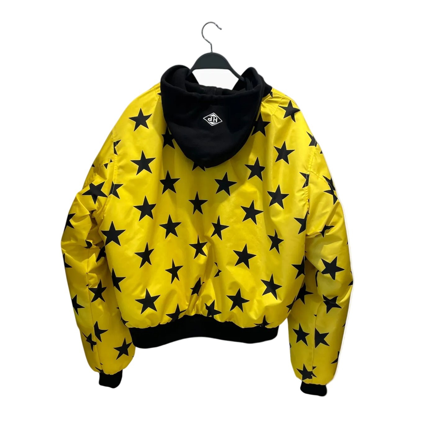 Im Happy I Promise/Puffer Jkt/L/Nylon/YEL/All Over Print/Star Hooded Bomber view 2