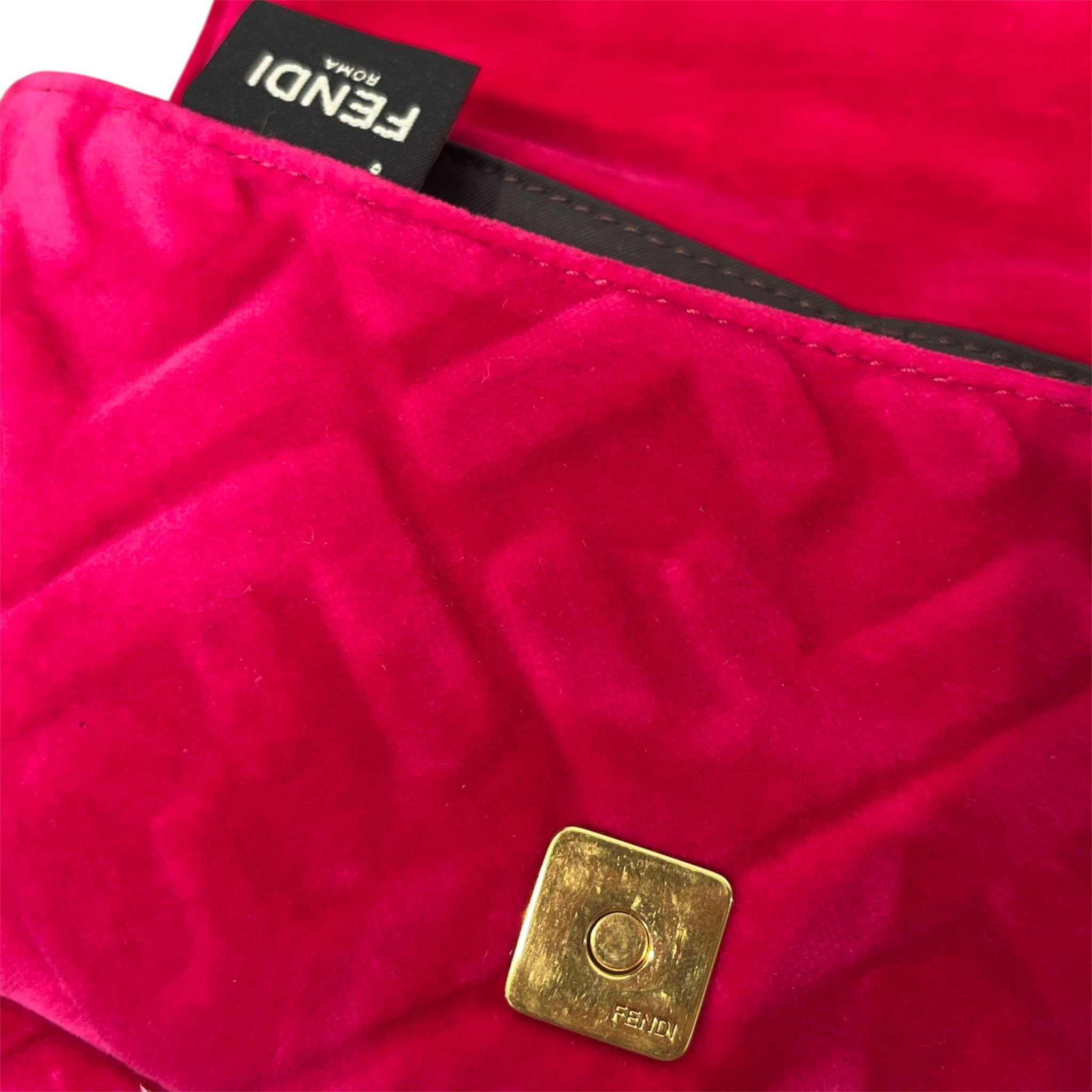 FENDI/Fanny Pack/Velour/PNK/2019 GLD LOGO ON FRONT view 5