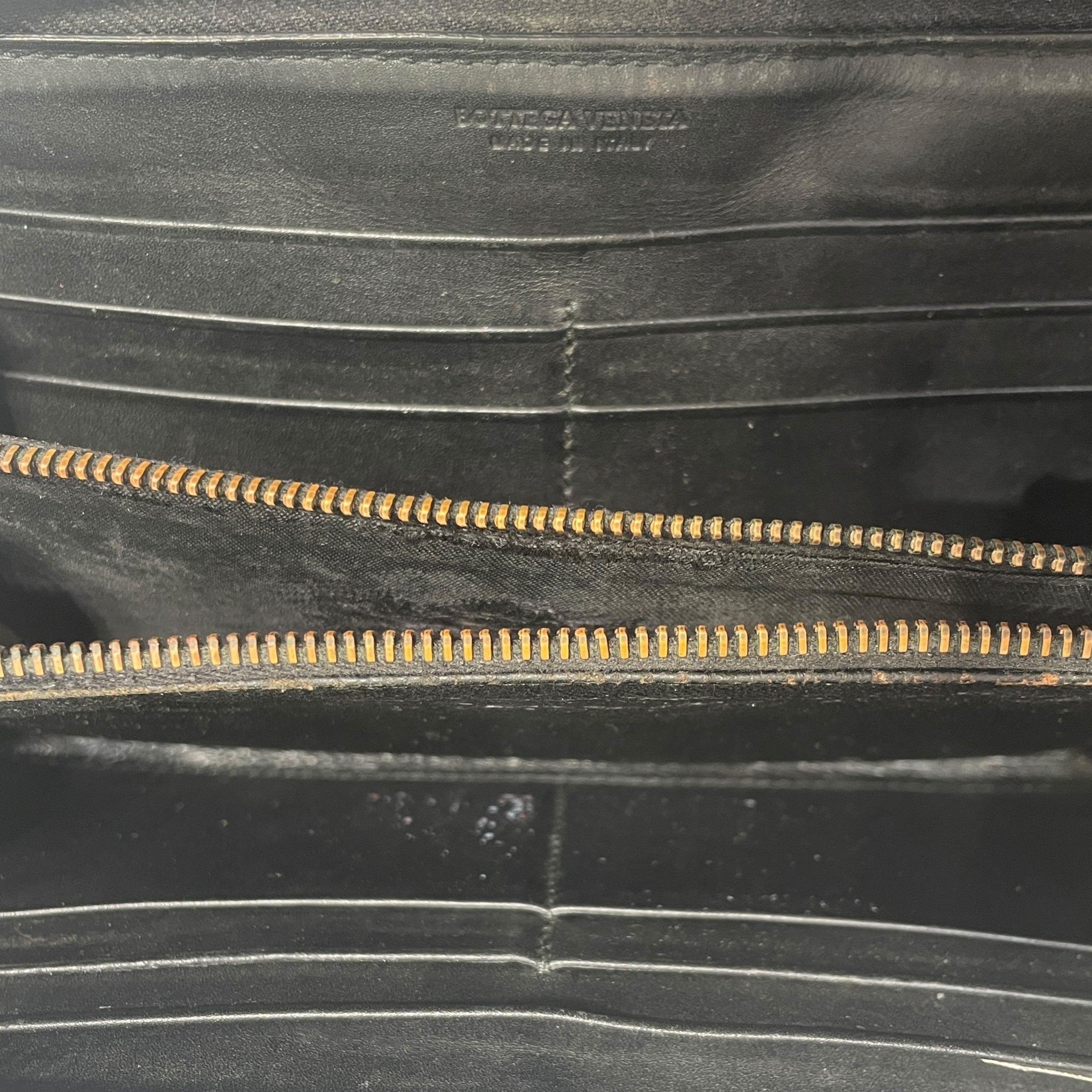 BOTTEGA VENETA/Long Wallet/Glen Check/Leather/BLK/ view 5