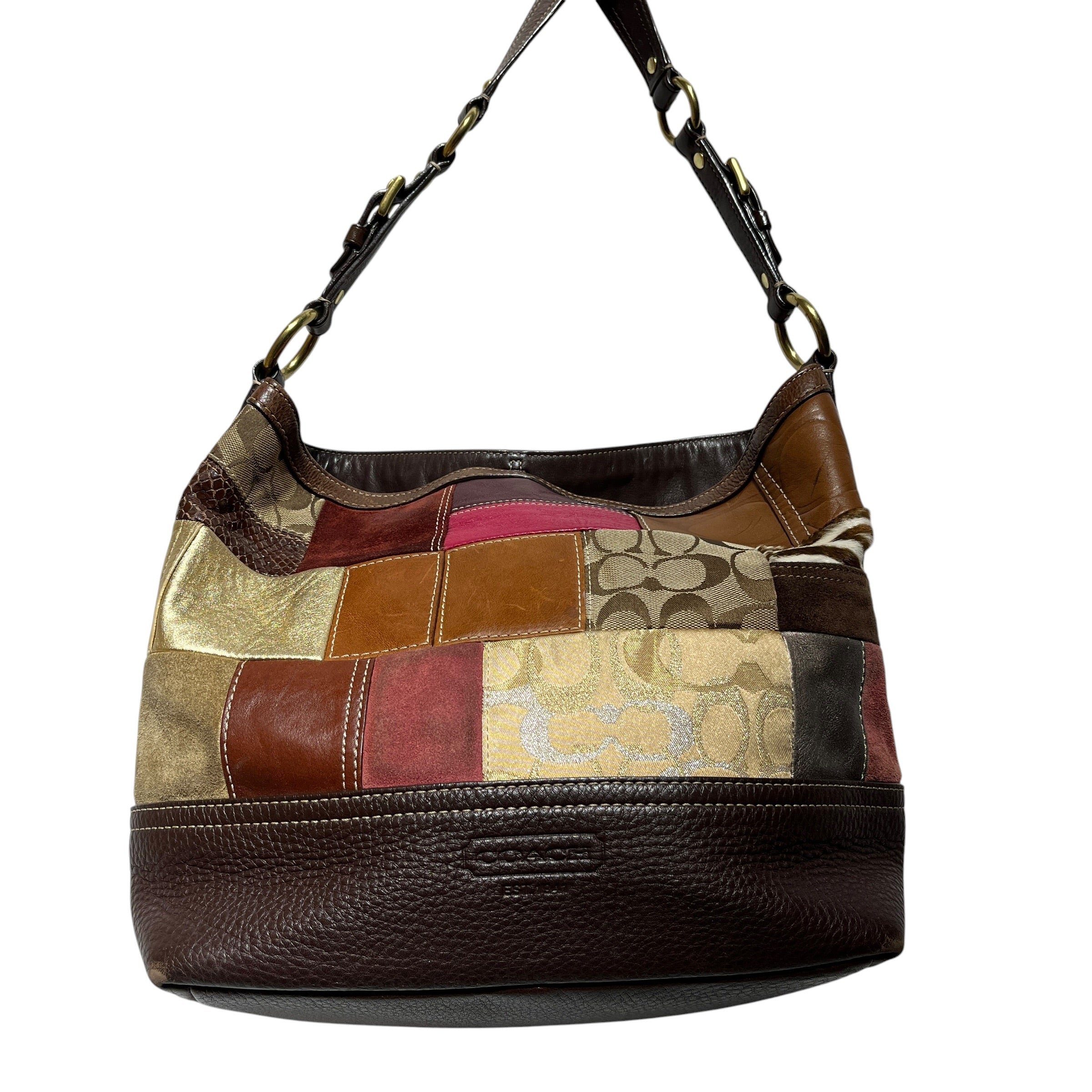 COACH/Tote Bag/All Over Print/Leather/BRW/PATCHWORK BAG view 1