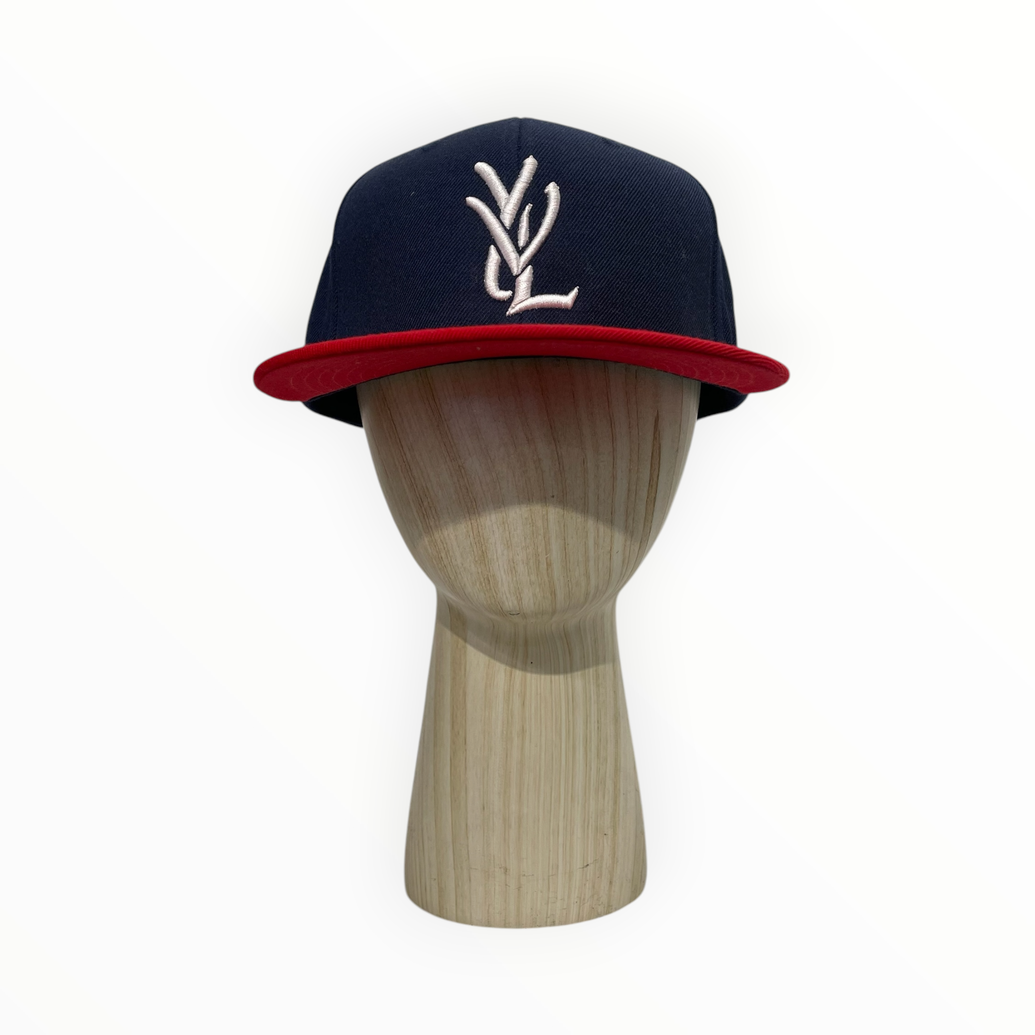 YVL/Headwear/7 1/2/Graphic/Acrylic/NVY/YVL Fitted view 1