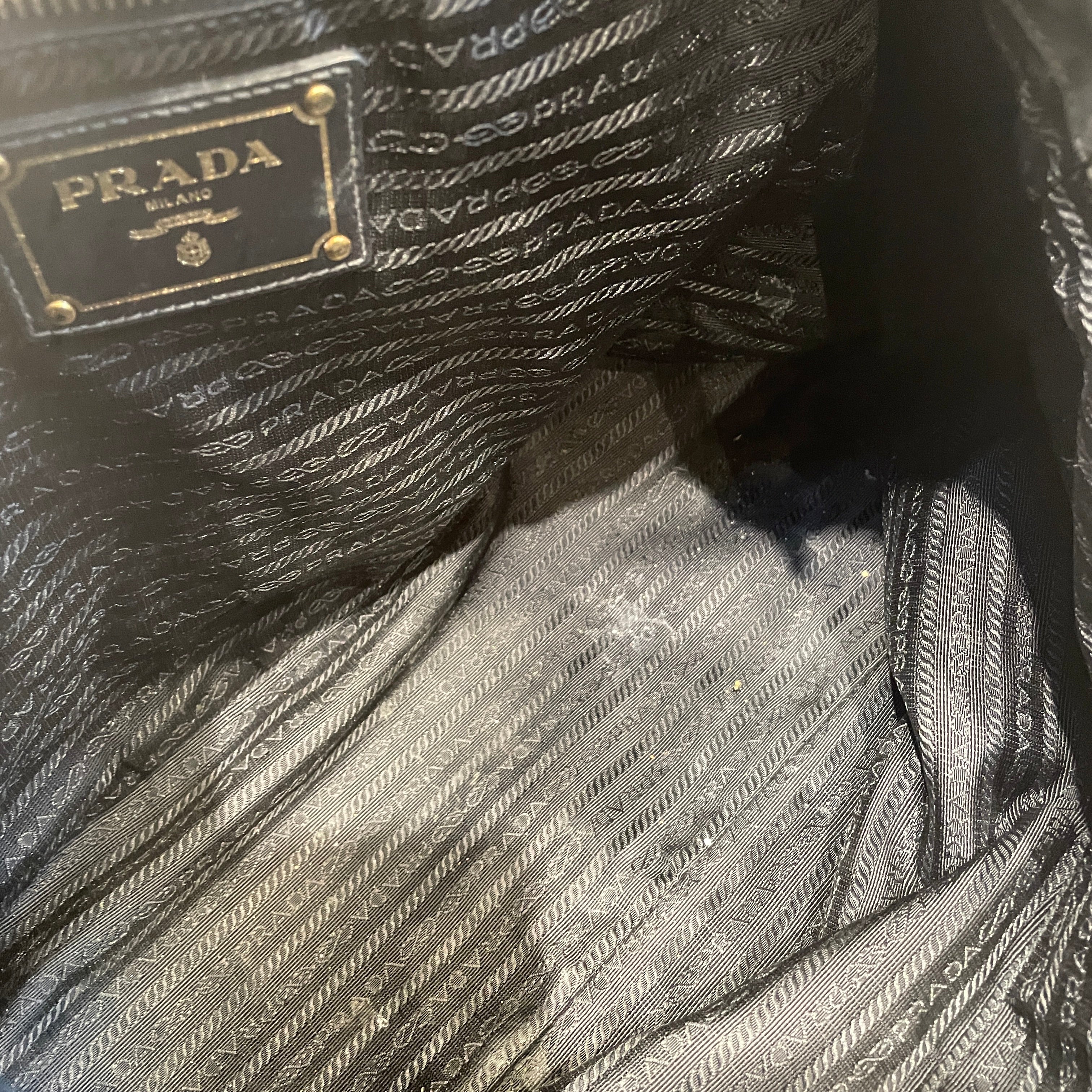 PRADA/Hand Bag/Nylon/BLK/prada tote view 5