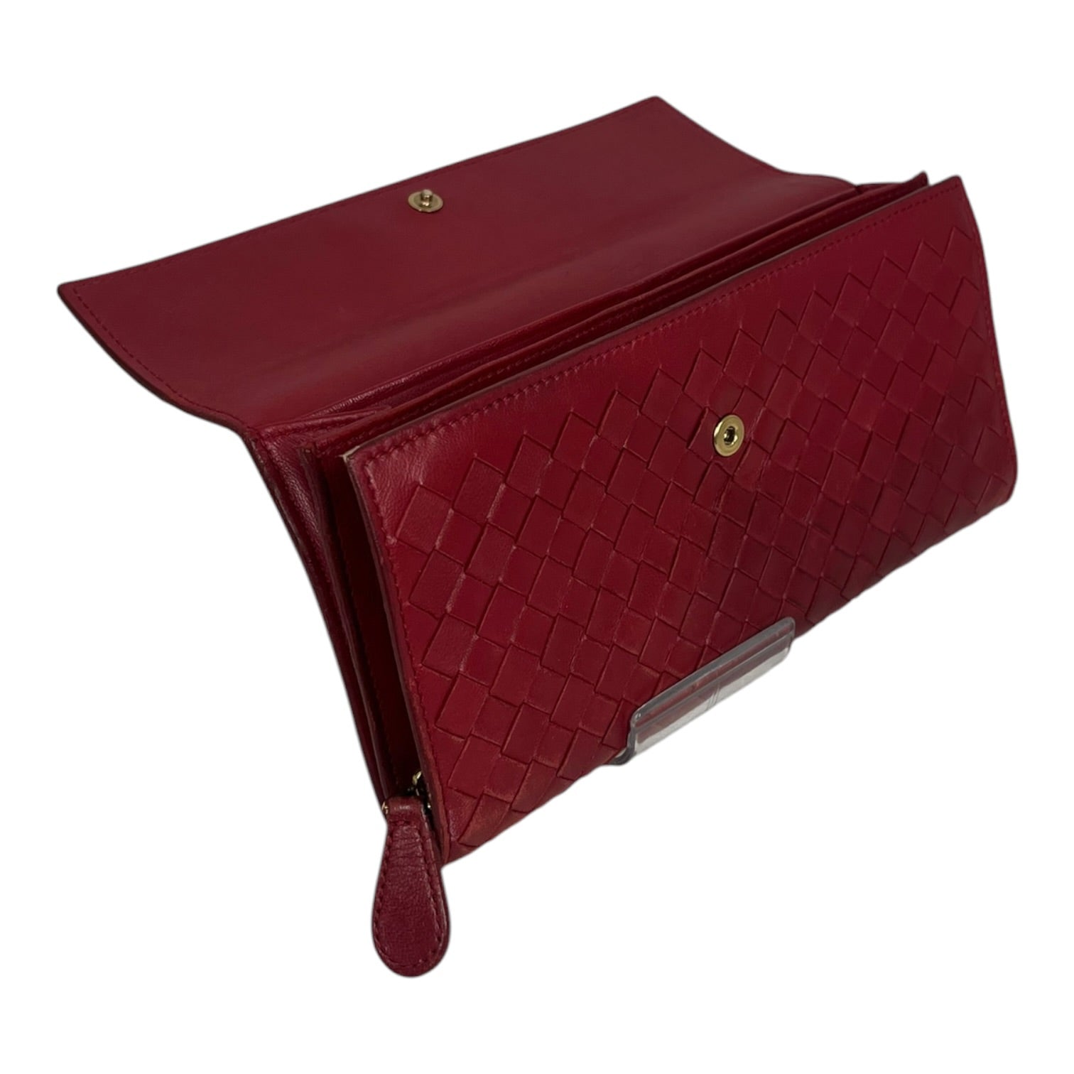 BOTTEGA VENETA/Long Wallet/Leather/RED/L's/Intrecciato view 3