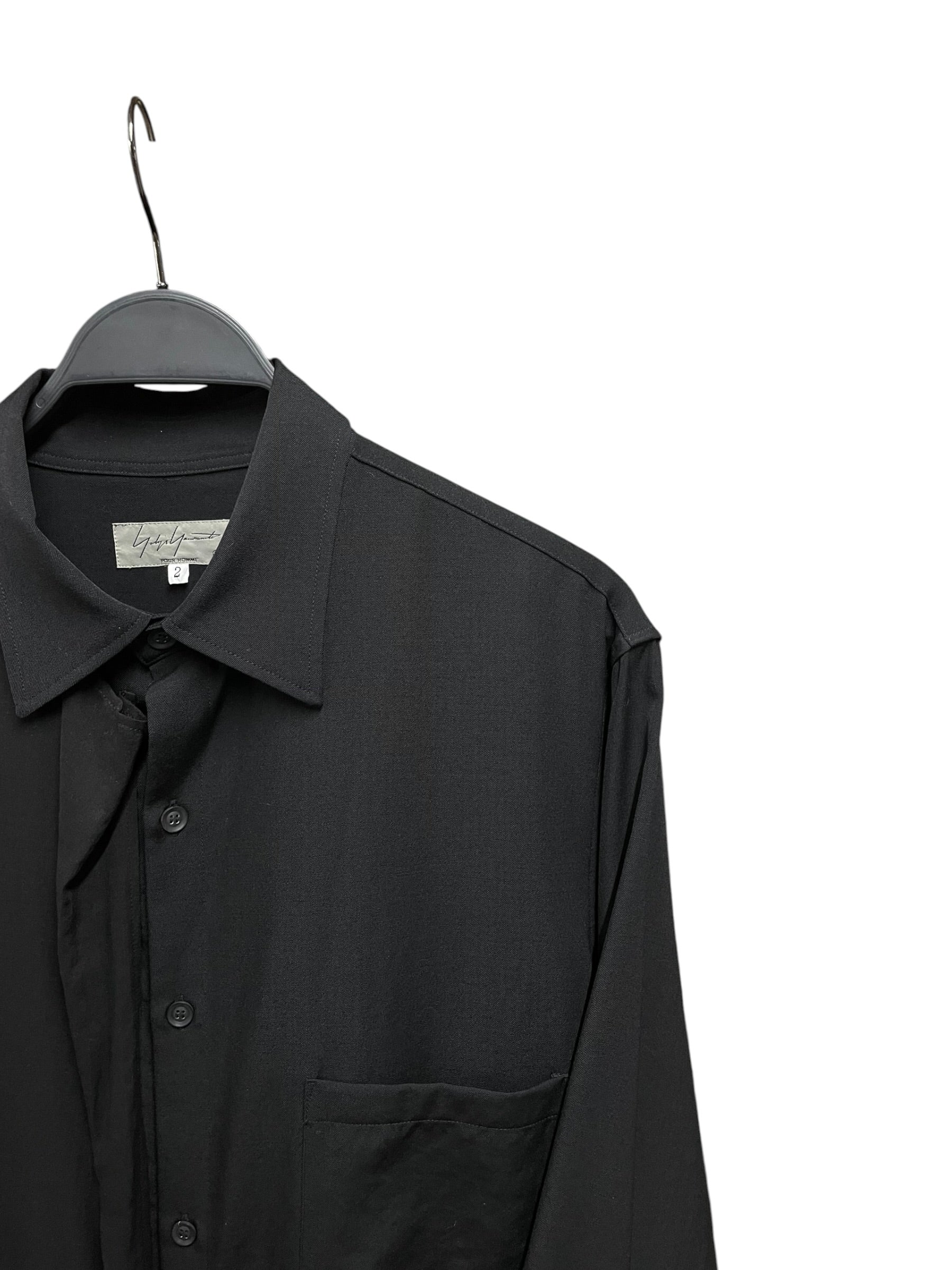 YOHJI YAMAMOTO/Shirt/2/Cotton/BLK/HR B47 880 RUNWAY 2018 view 3