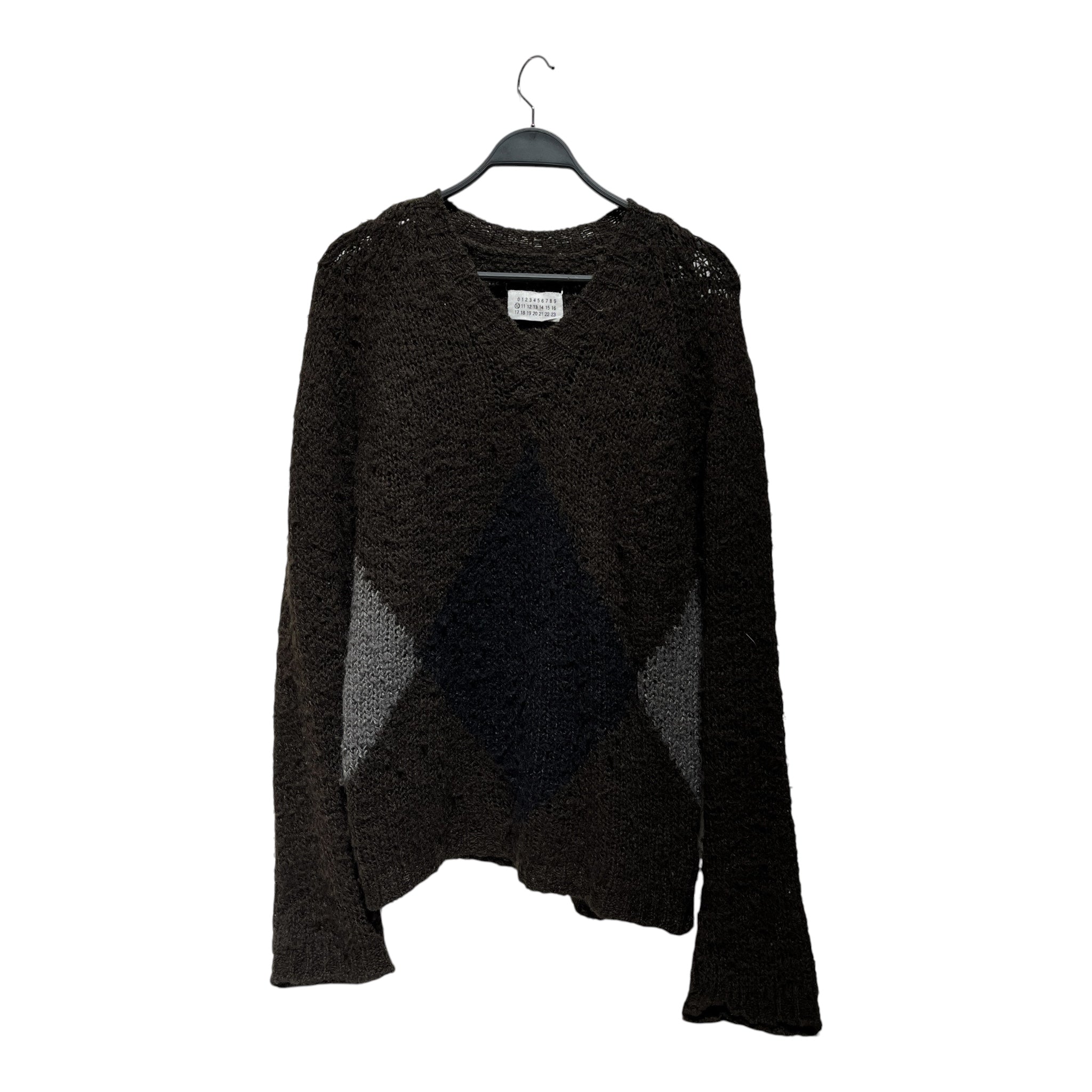 Maison Margiela/Sweater/M/Wool/BRW/argyle knit view 1