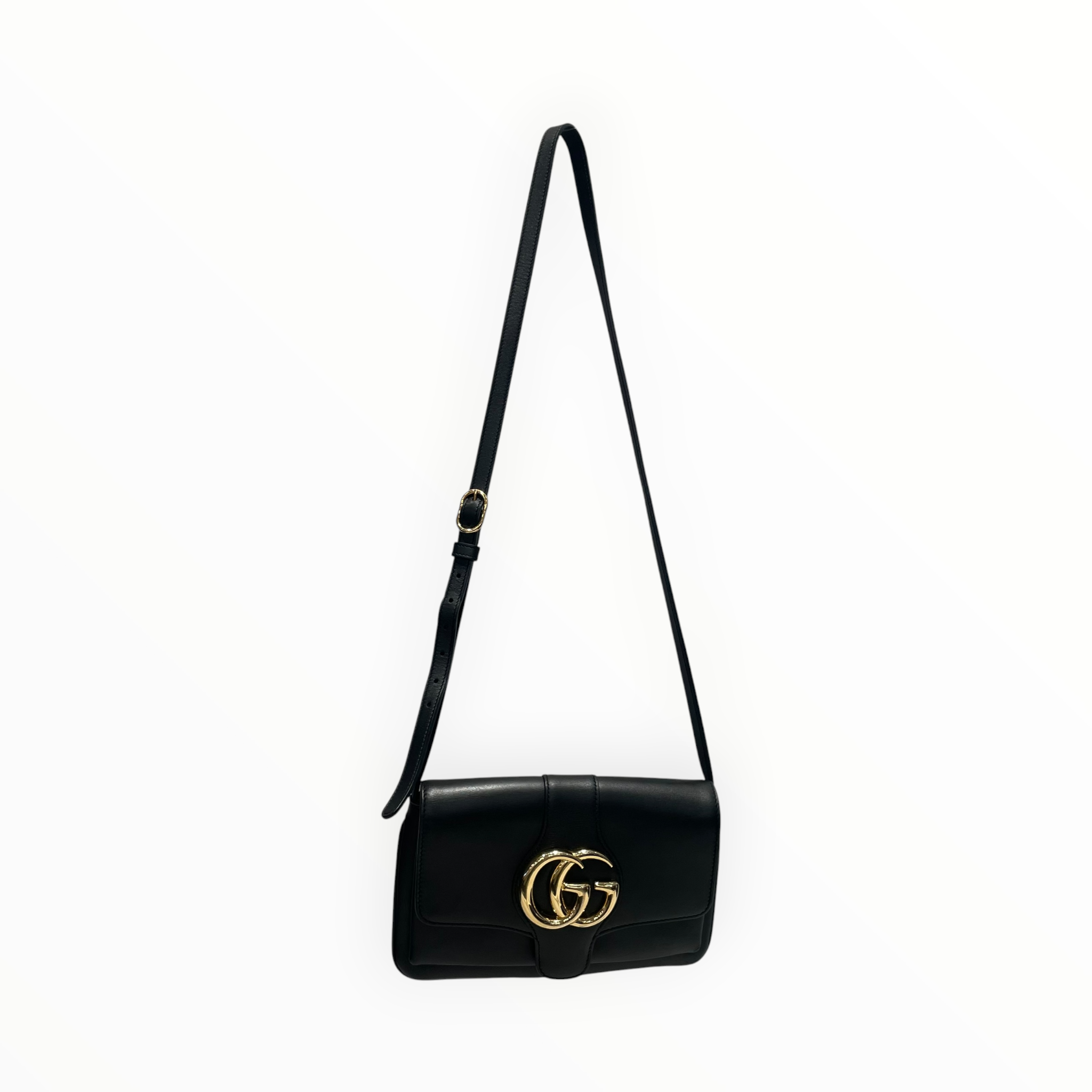 GUCCI/Cross Body Bag/Leather/BLK/arli small gold tone view 1