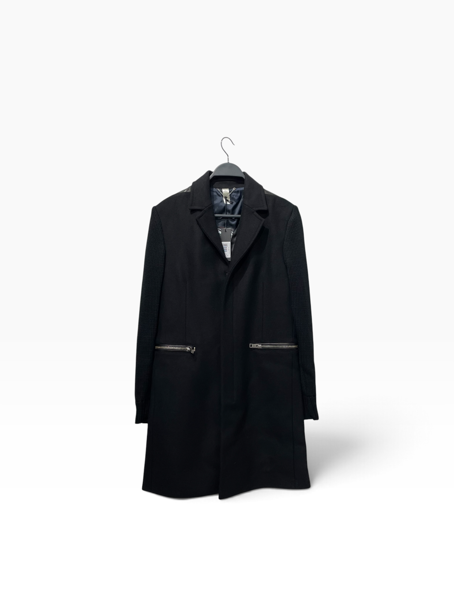 DIESEL/Trench Coat/M/Wool/BLK/w lous overcoat view 1