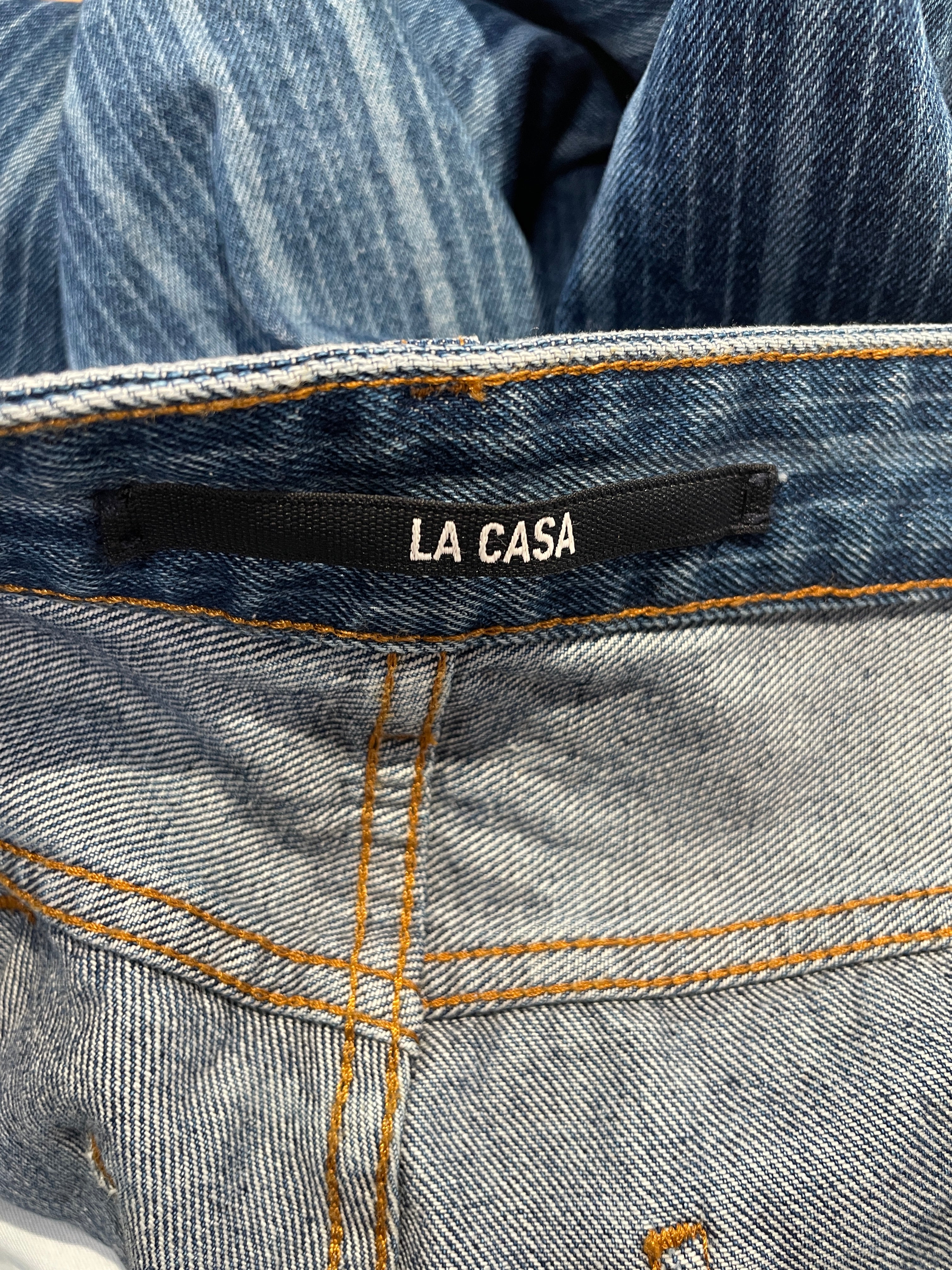 JACQUEMUS/Pants/33/Denim/BLU/Stripe/ view 3