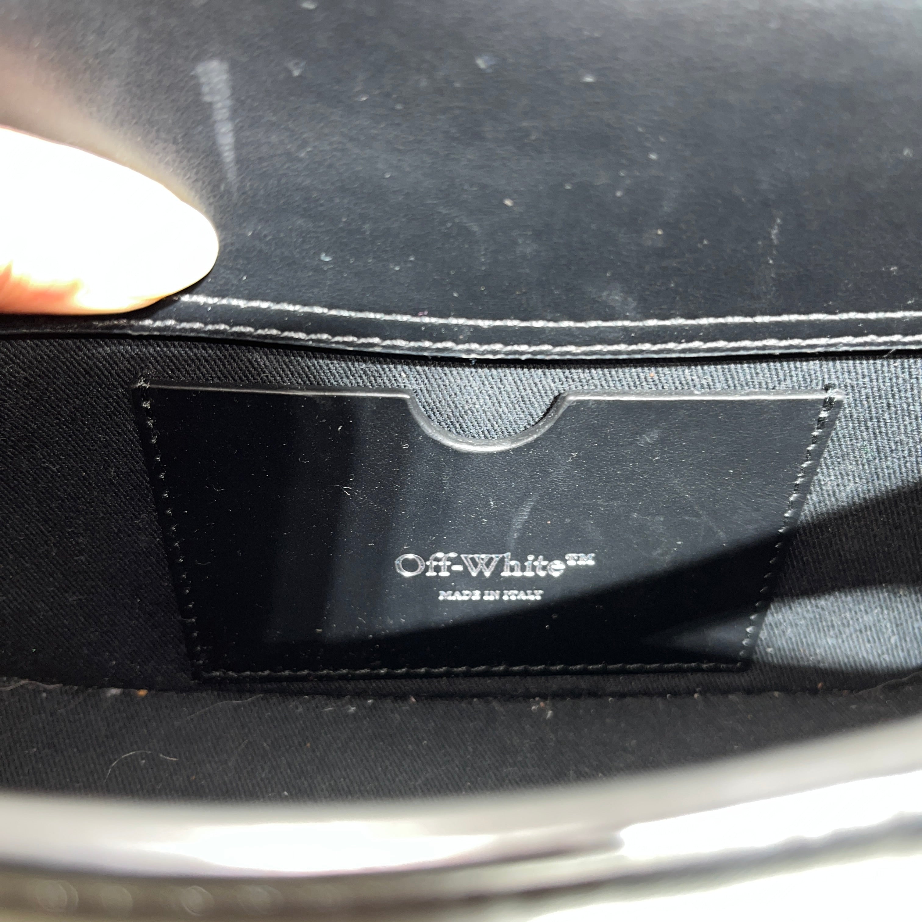 OFF-WHITE/Hand Bag/Leather/BLK/clam view 6
