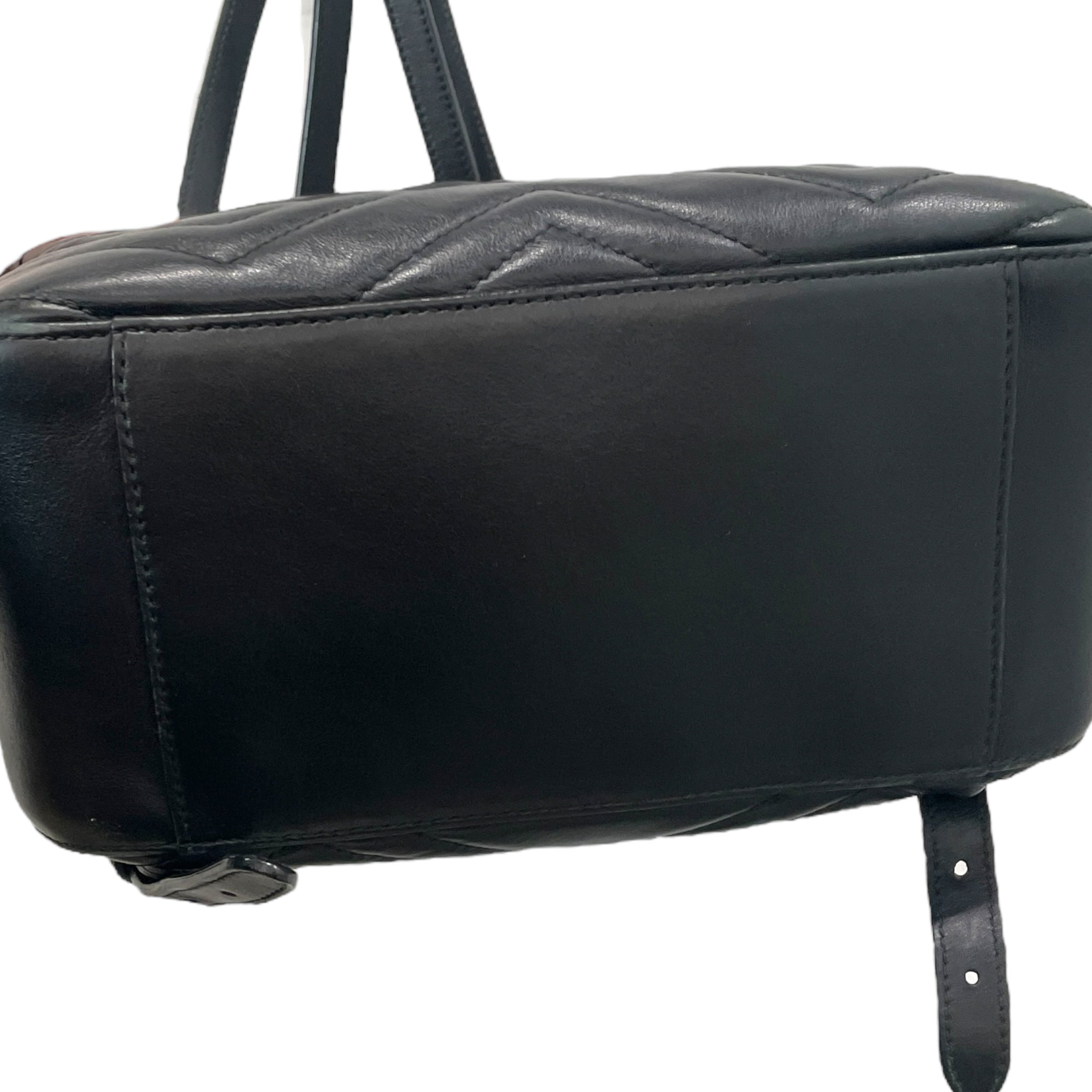 GUCCI/Backpack/Leather/BLK/Double GG marmont view 4