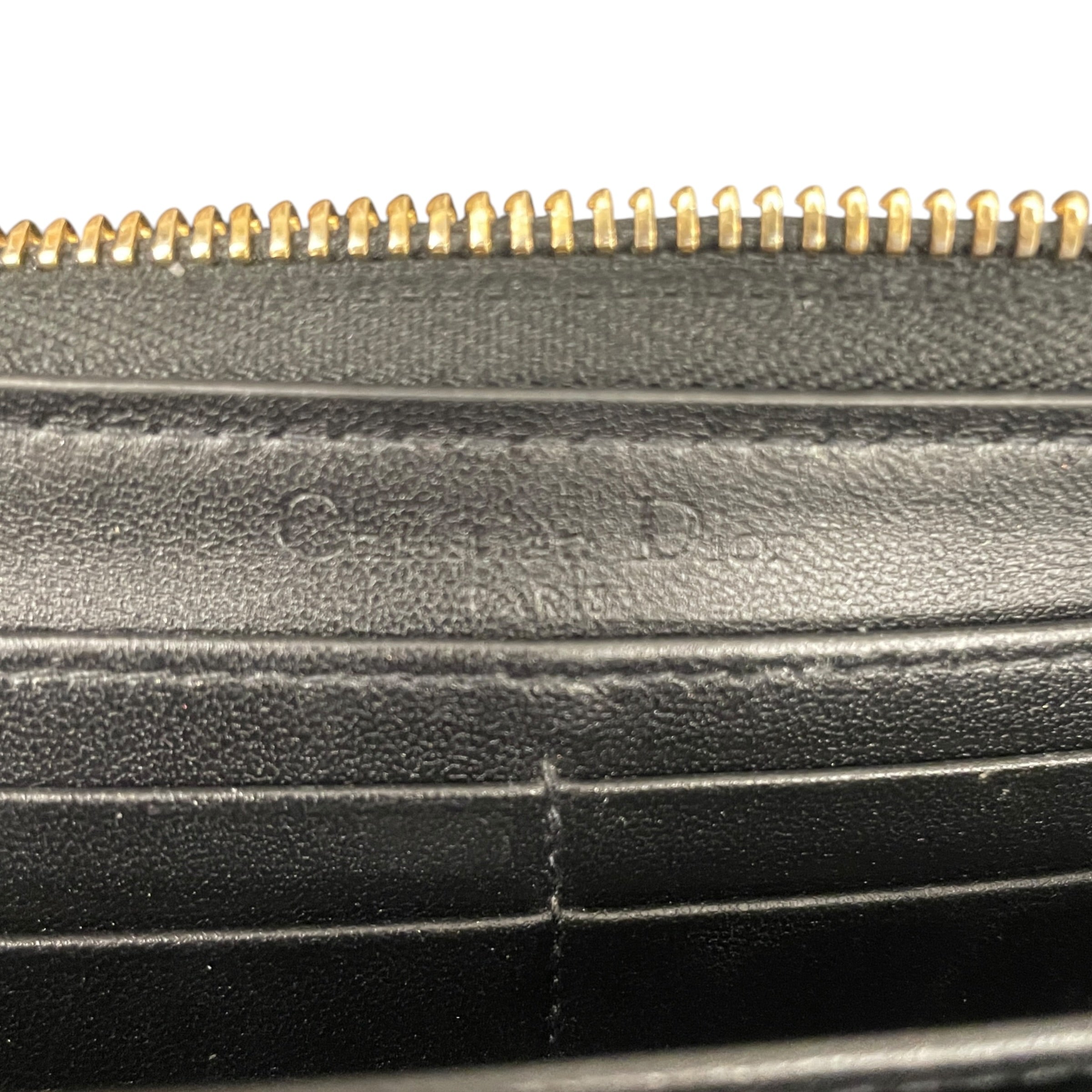 Christian Dior/Long Wallet/Leather/BLK/L's/LADY DIOR VOYAGEUR view 5