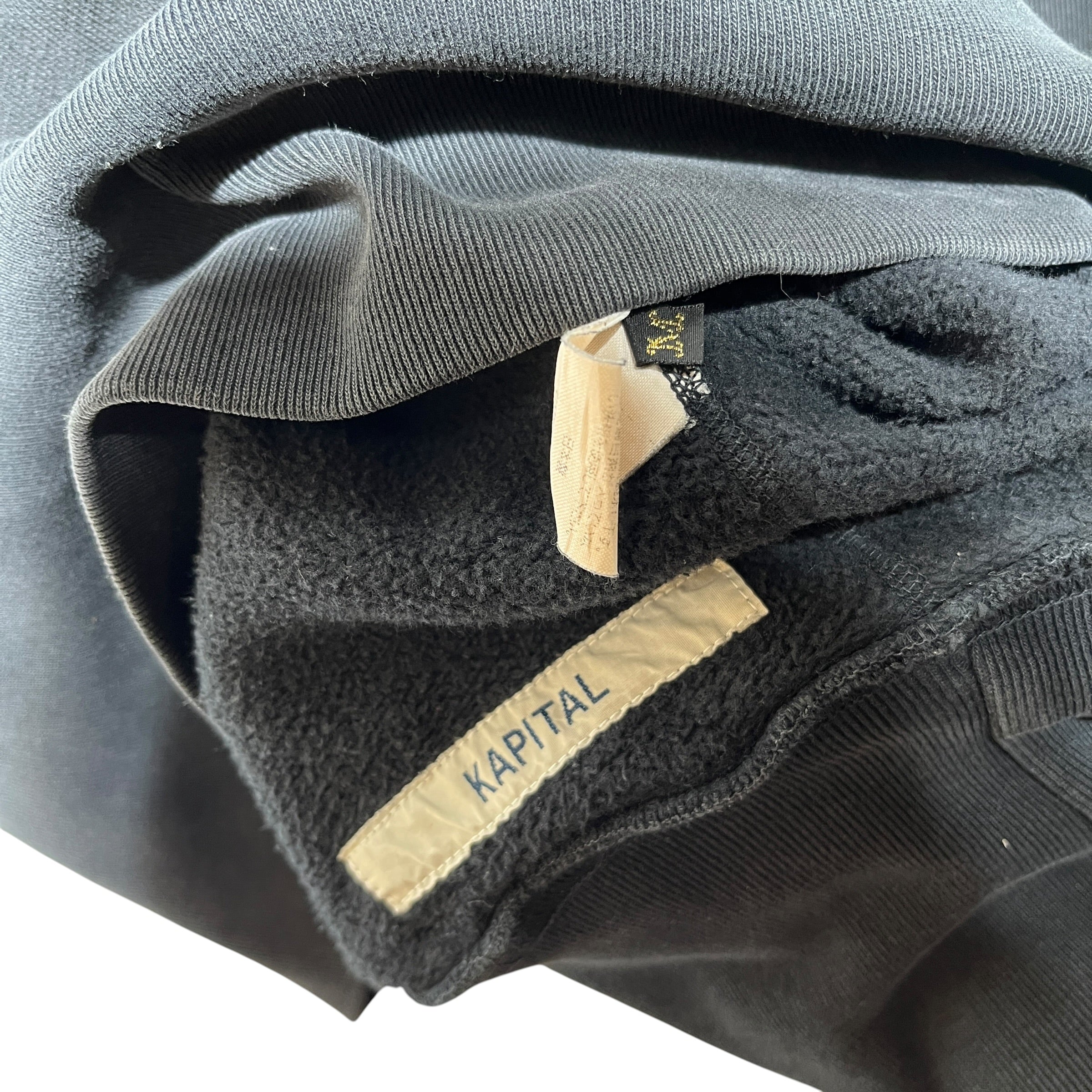 KAPITAL/Hoodie/2/Cotton/BLK/crewneck view 4