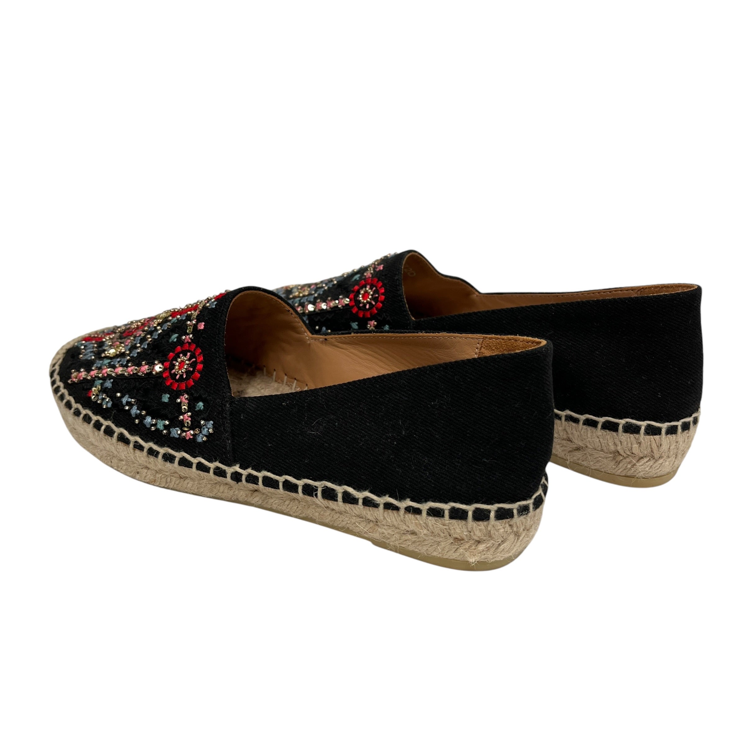 MIU MIU/Espadrilles/EU 35/Cotton/BLK/beaded toe view 2