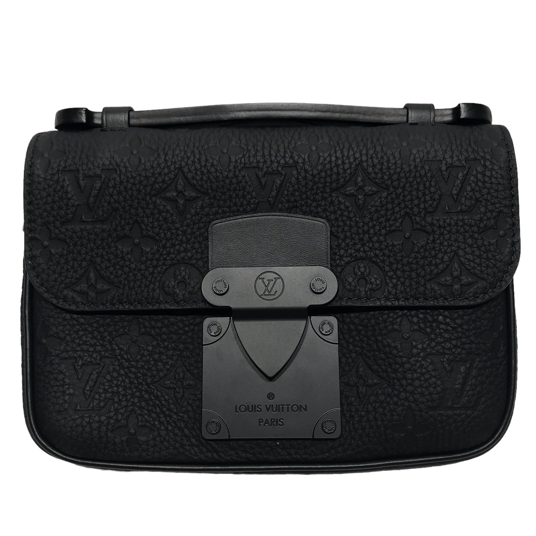Louis Vuitton S Lock Messenger Black Taurillon
