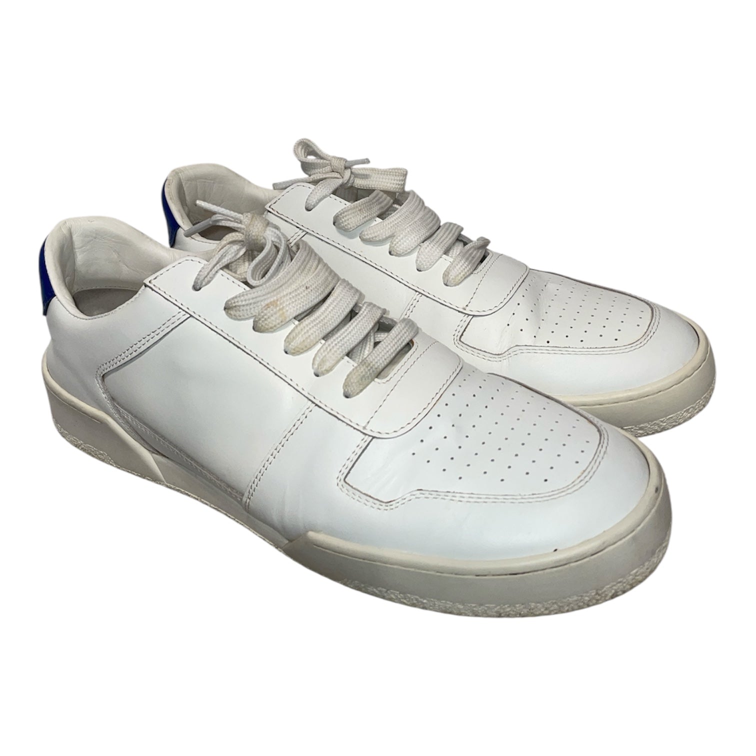 VERSACE/Low-Sneakers/EU 44/Leather/WHT/Ilus Low Top / Blue Heel Tab view 1