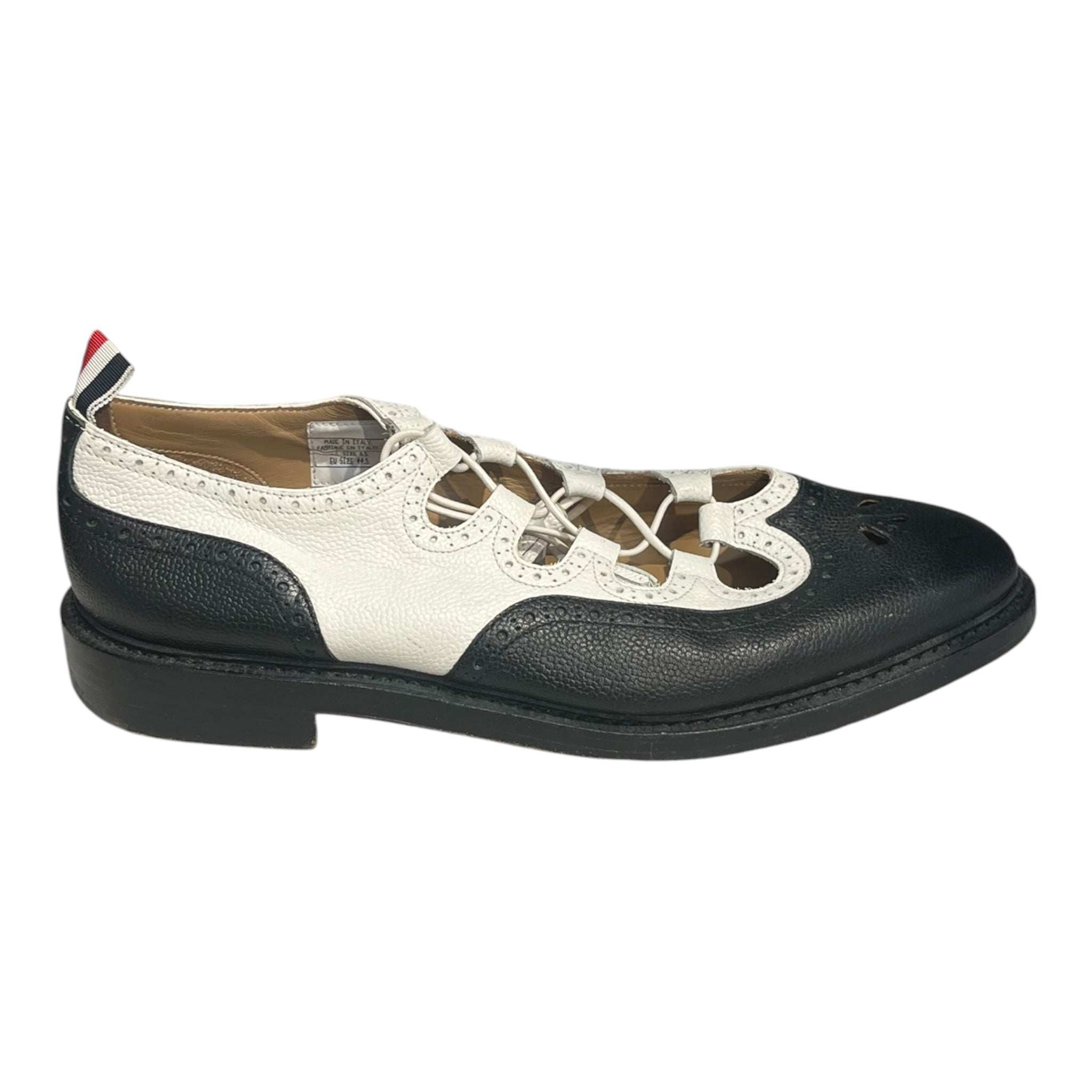 THOM BROWNE. NEW YORK/Dress Shoes/US 11.5/Border/Leather/BLK/WINGTIP OXFORD LACE-UP view 4