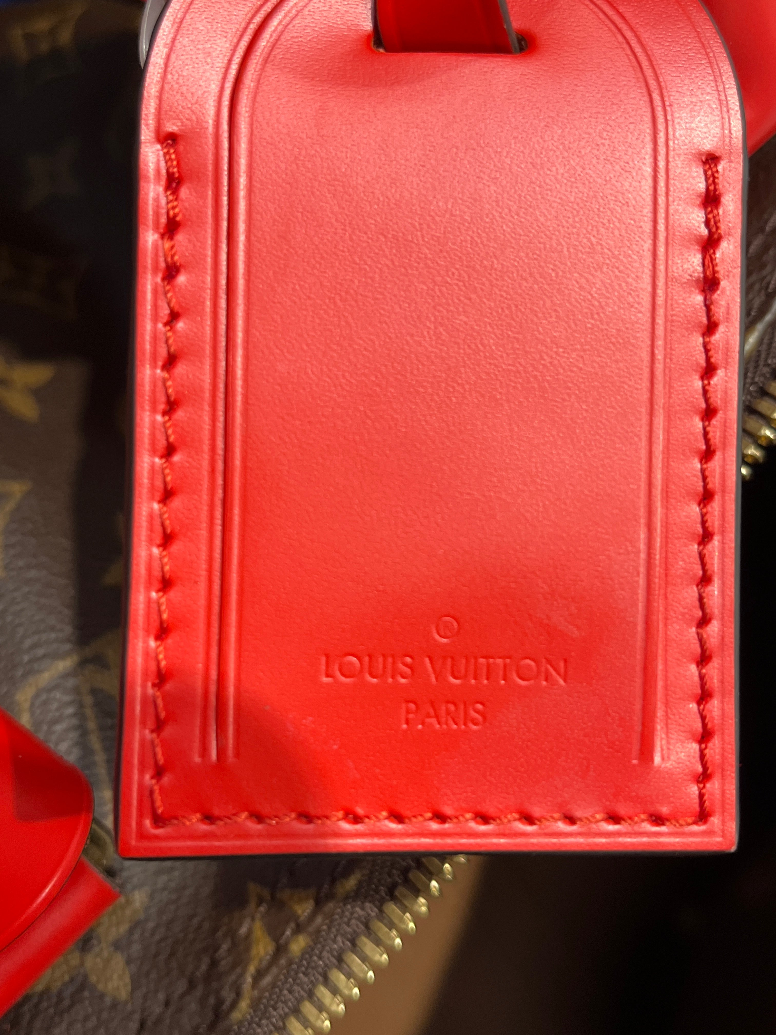 LOUIS VUITTON/Luggage/Monogram/Leather/RED/BRWN MONO , RED STRAPS view 5