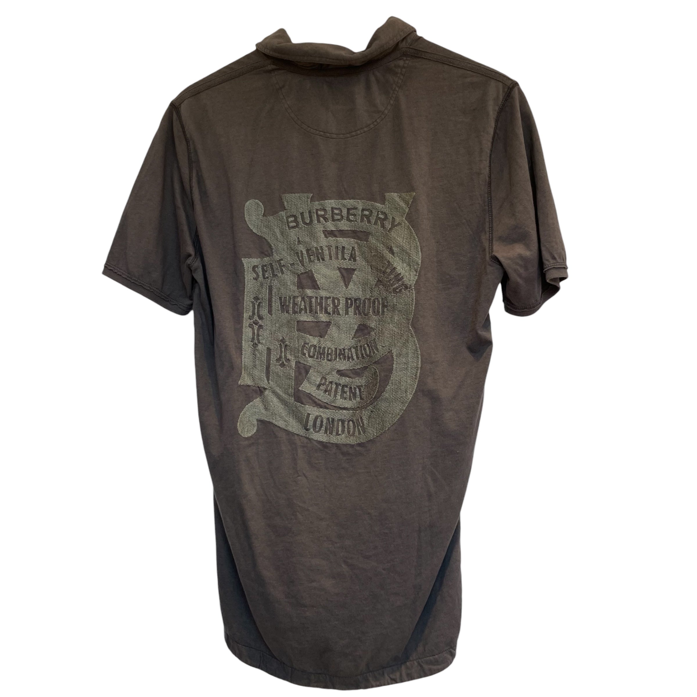 BURBERRY BRIT/T-Shirt/M/Cotton/GRY/polo w breast embroidery view 2