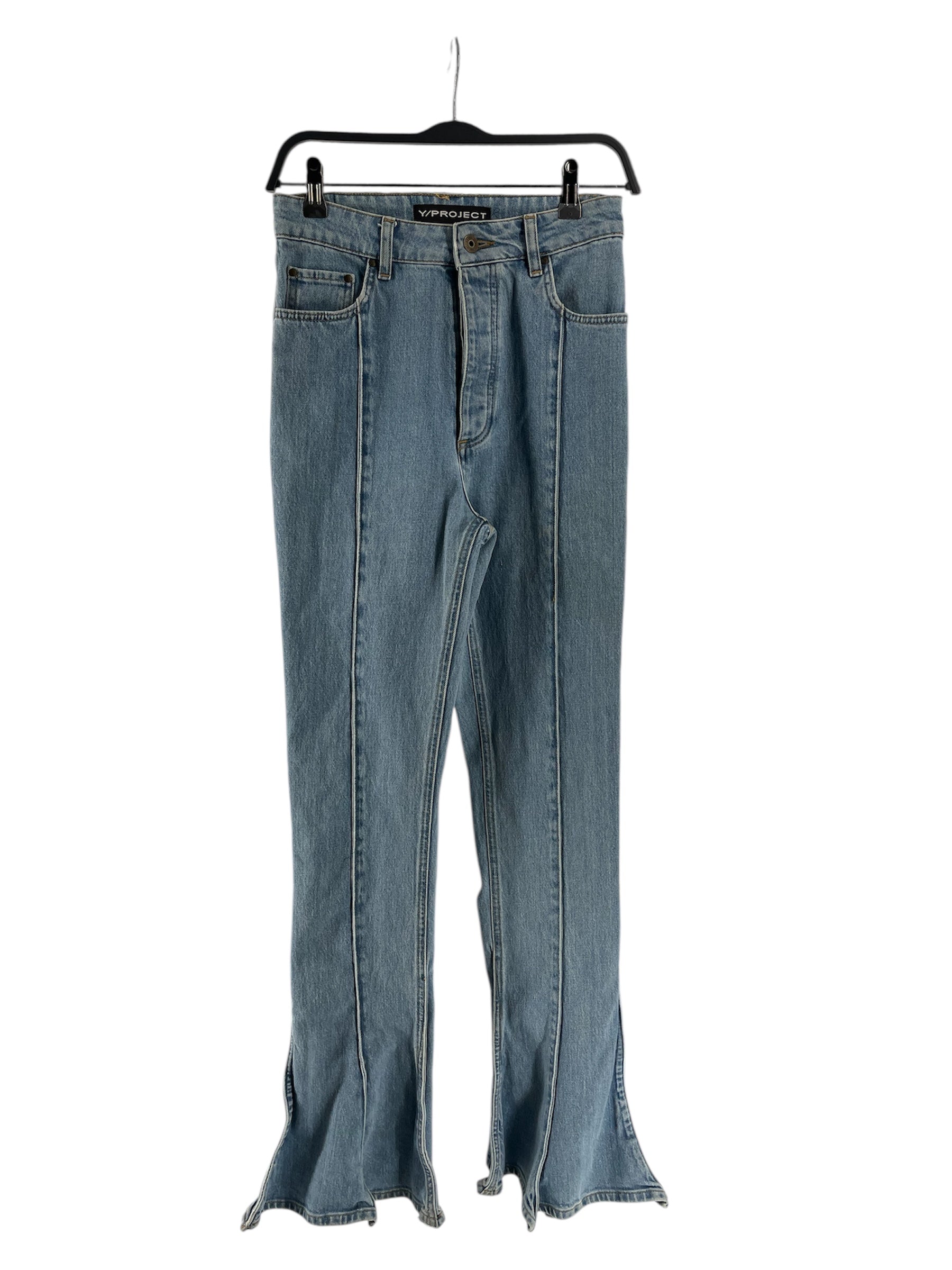 Y/PROJECT/Straight Pants/26/Cotton/WHT/STRAIGHT LEG FLARED LIGHT JEAN view 1