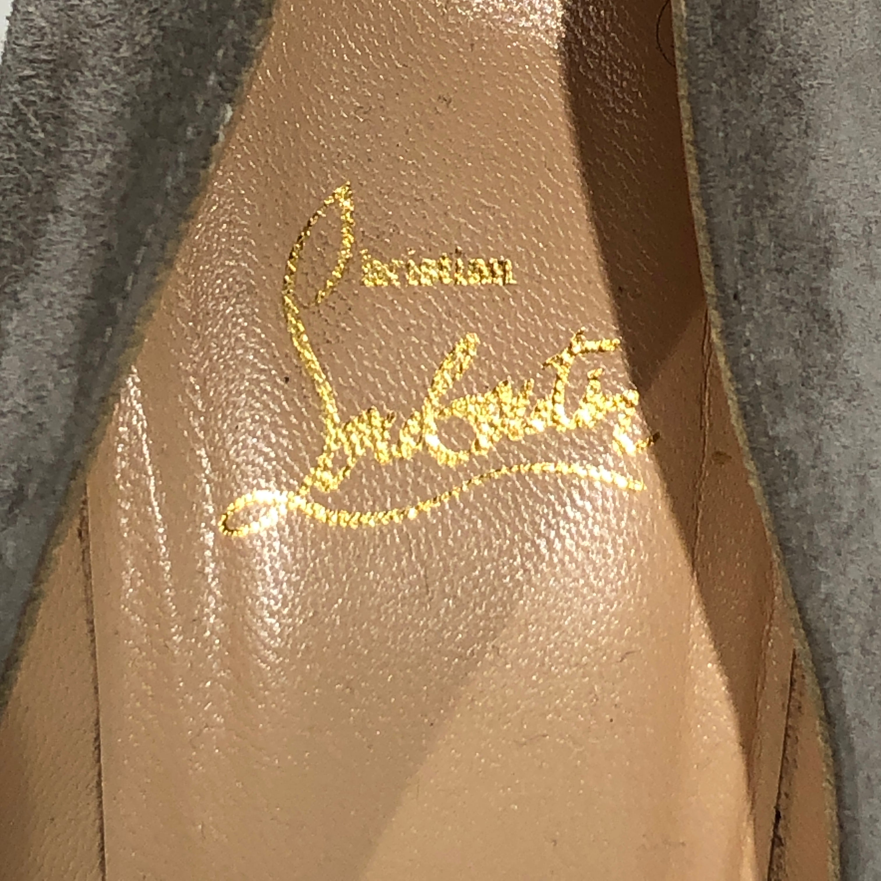 Christian Louboutin/Heels/US 8.5/Suede/GRY/Wedge Heel view 3