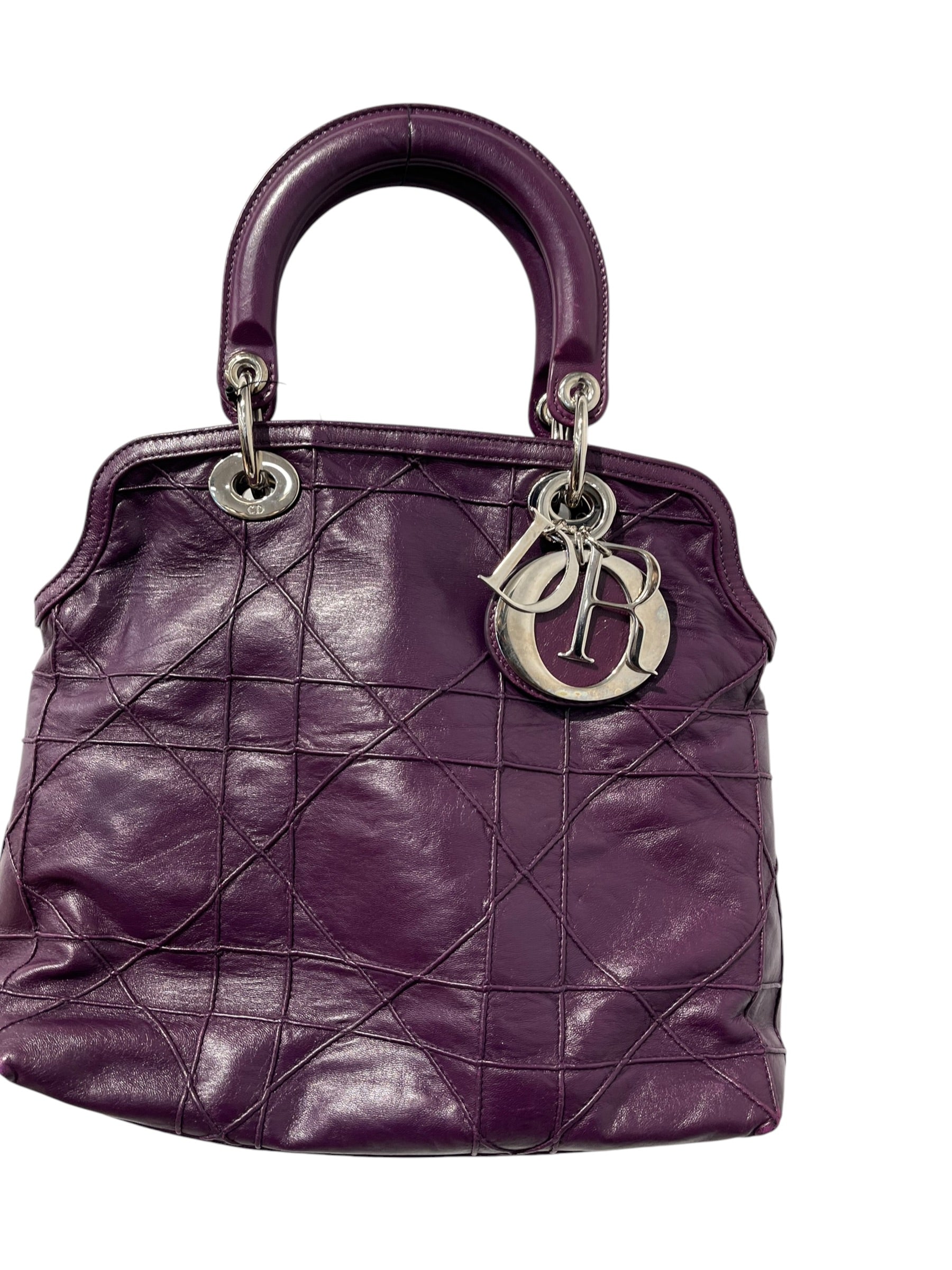 Christian Dior/Cross Body Bag/Leather/PPL/cannage granville view 8