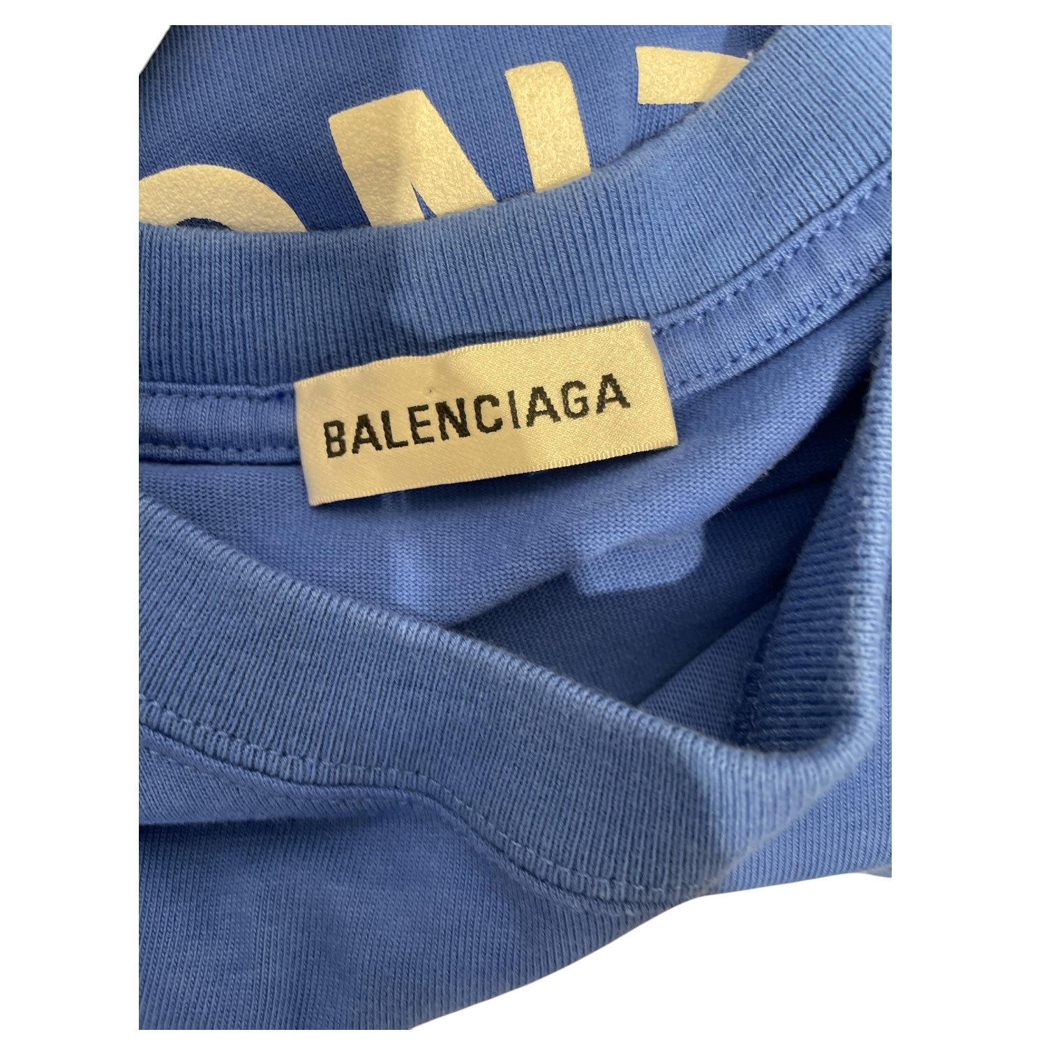 BALENCIAGA/T-Shirt/M/Cotton/BLU/ view 3
