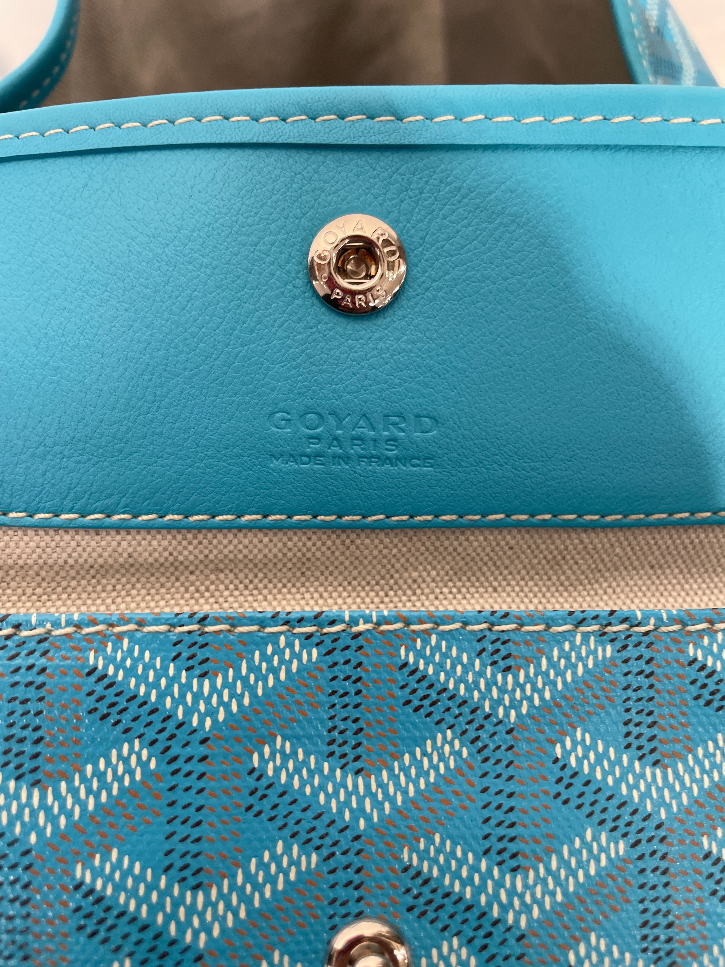 GOYARD/Tote Bag/All Over Print/Leather/BLU/ST. LOUIS PM TURQUOISE view 4