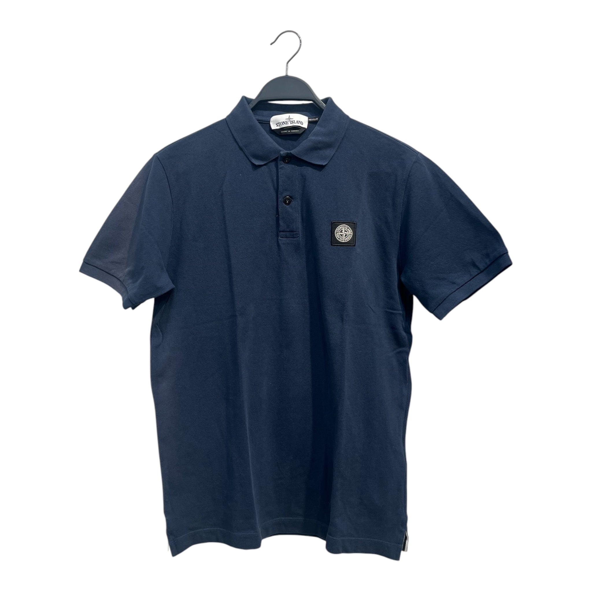 STONE ISLAND/Polo Shirt/M/Cotton/NVY/COMPASS SIDE LOGO HENLEY view 1