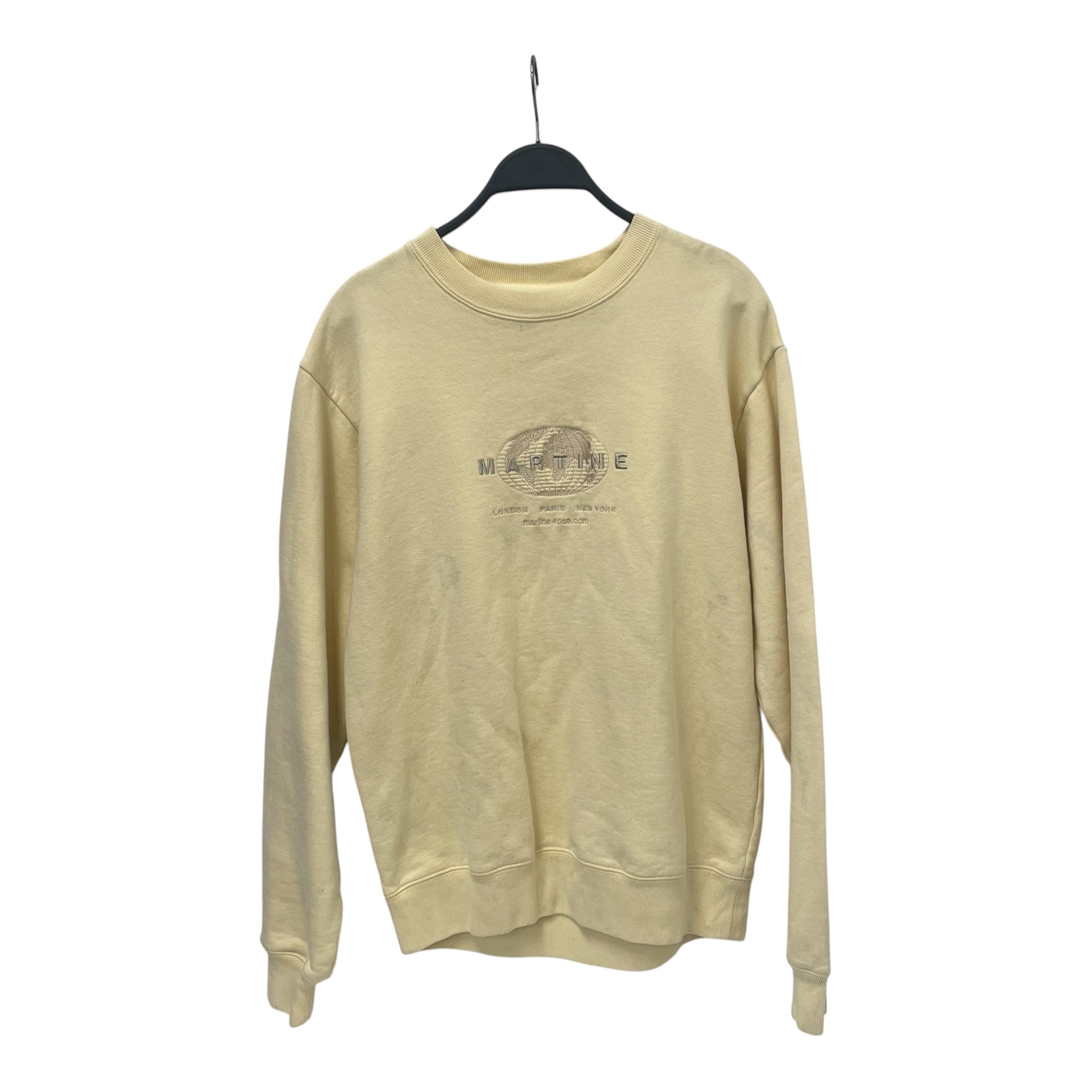 MARTINE ROSE/Sweatshirt/S/Cotton/BEG/LONDON/PARIS/NEW YORK GLOBE view 1