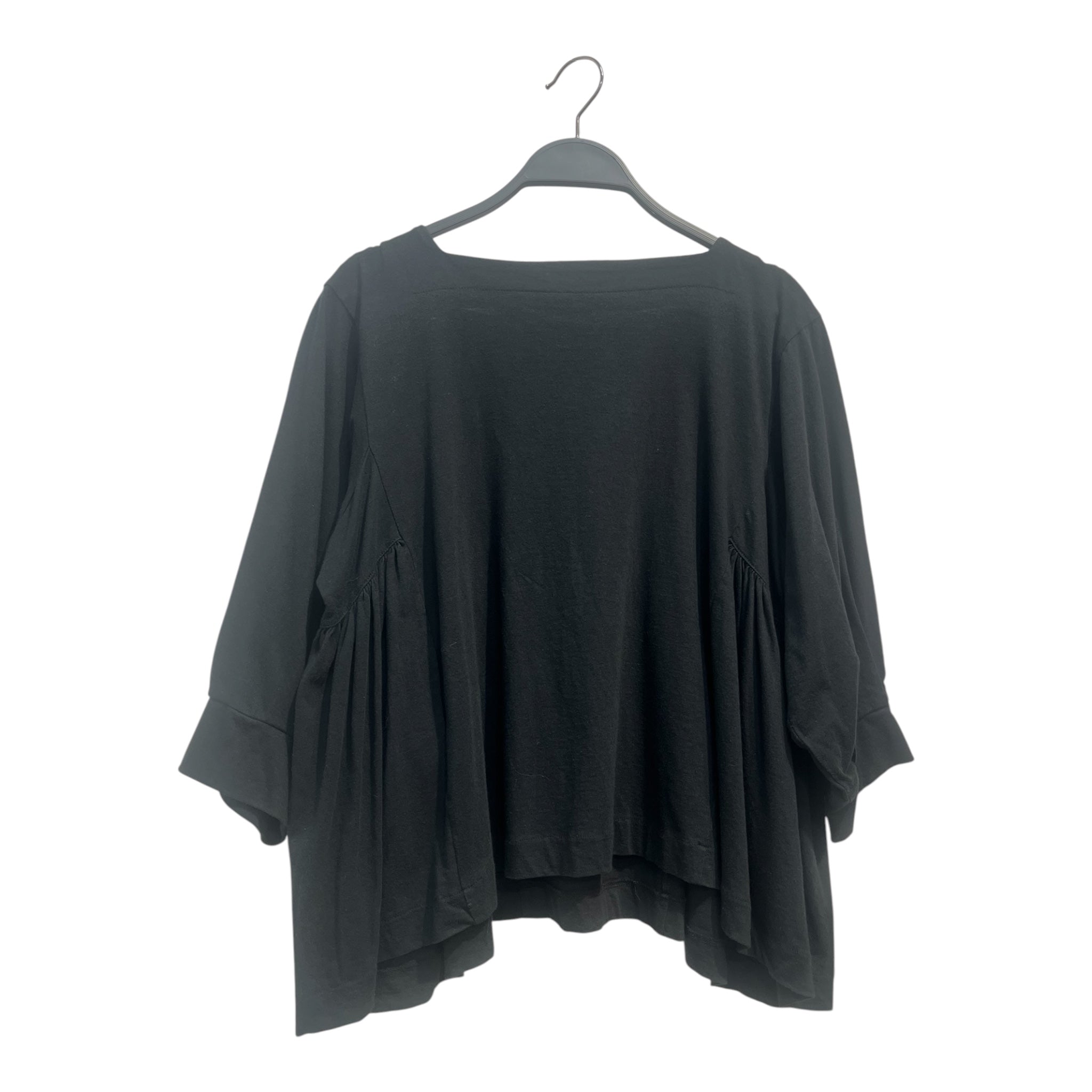 tricot COMME des GARCONS/Blouse/S/Cotton/BLK/2 OPENINGS ON FRONT view 2