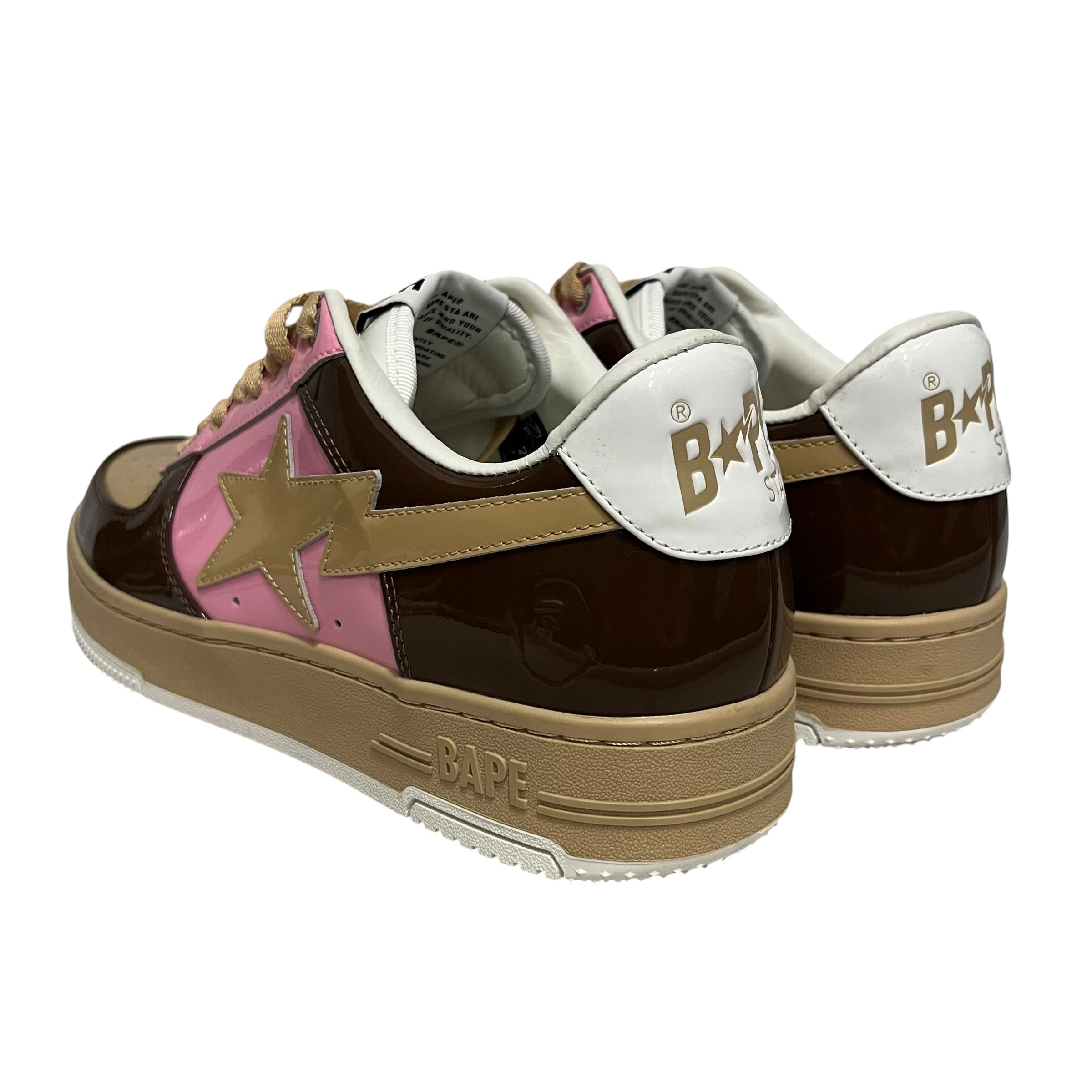 BAPE STA!/Low-Sneakers/US 10/Nylon/MLT/bapesta pink beige brwn shoes view 2