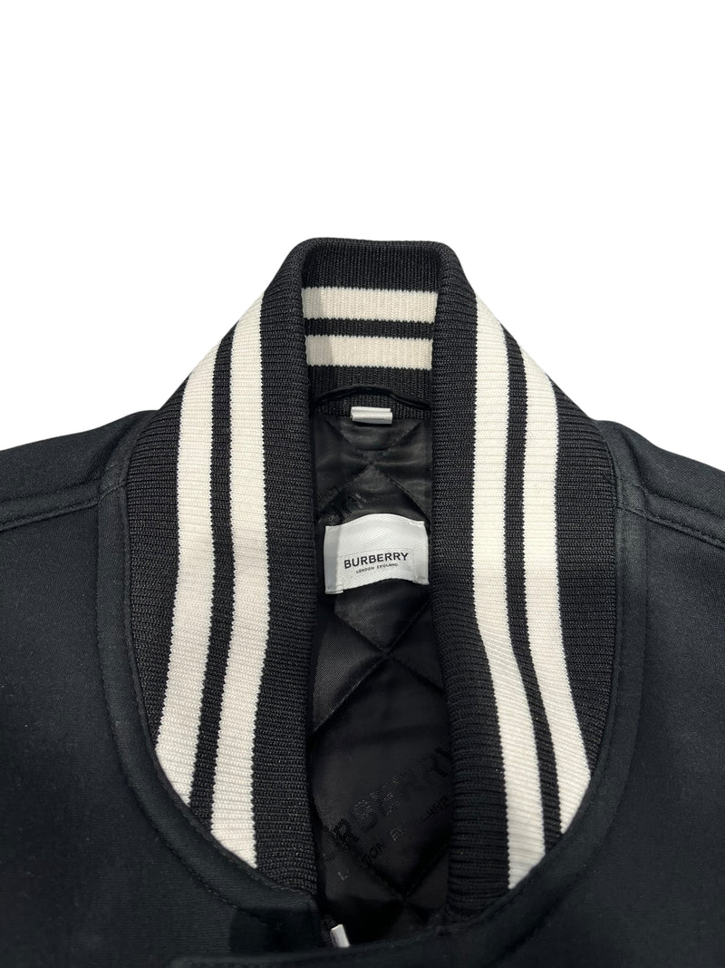BURBERRY/Coat/56/BLK/Black Varsity Jacket