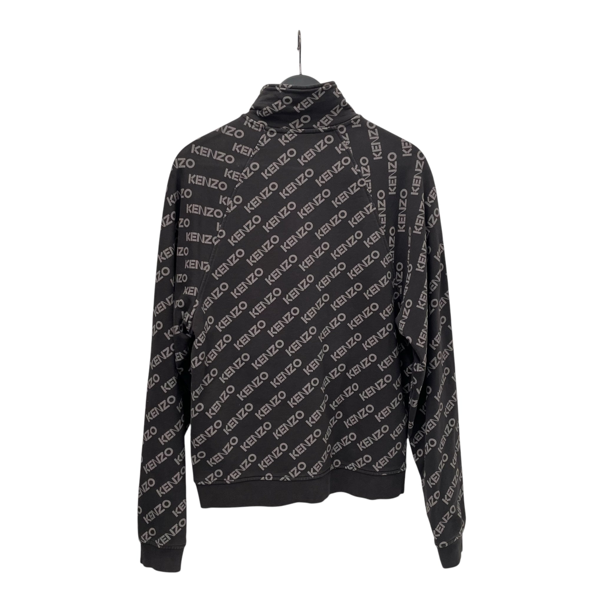 KENZO/Zip Up Hoodie/M/Monogram/Cotton/GRY/Kenzo print view 2