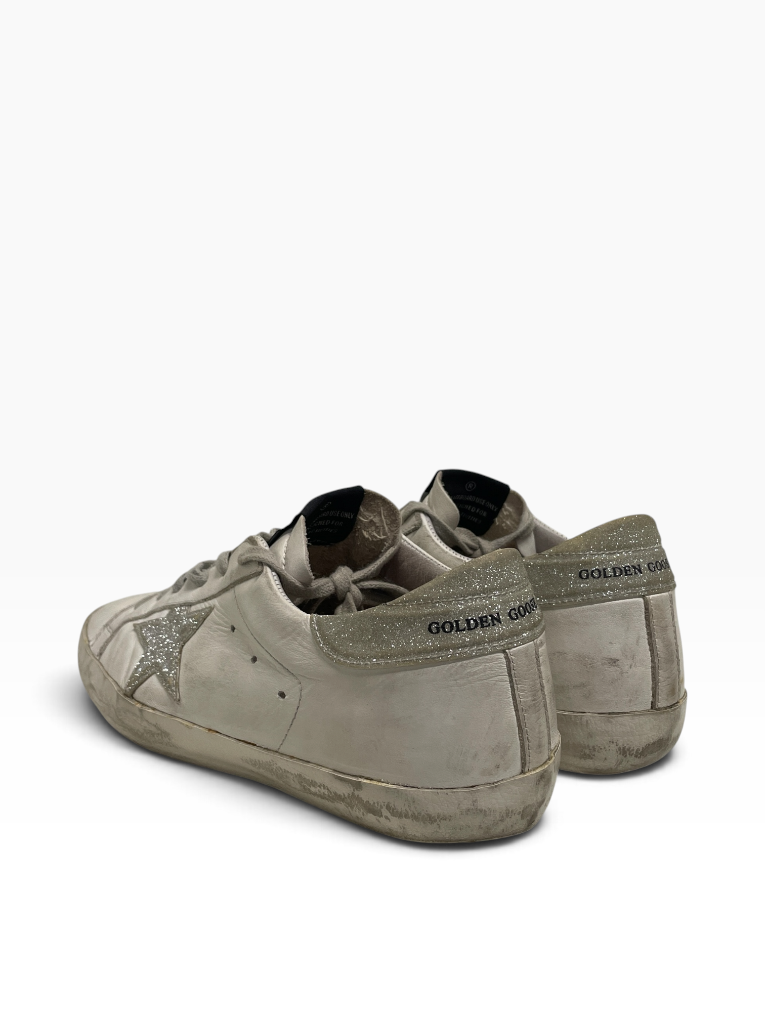 GOLDEN GOOSE/Low-Sneakers/EU 39/Leather/WHT/SUPERSTAR/DISTRESS/SILVER STAR view 2