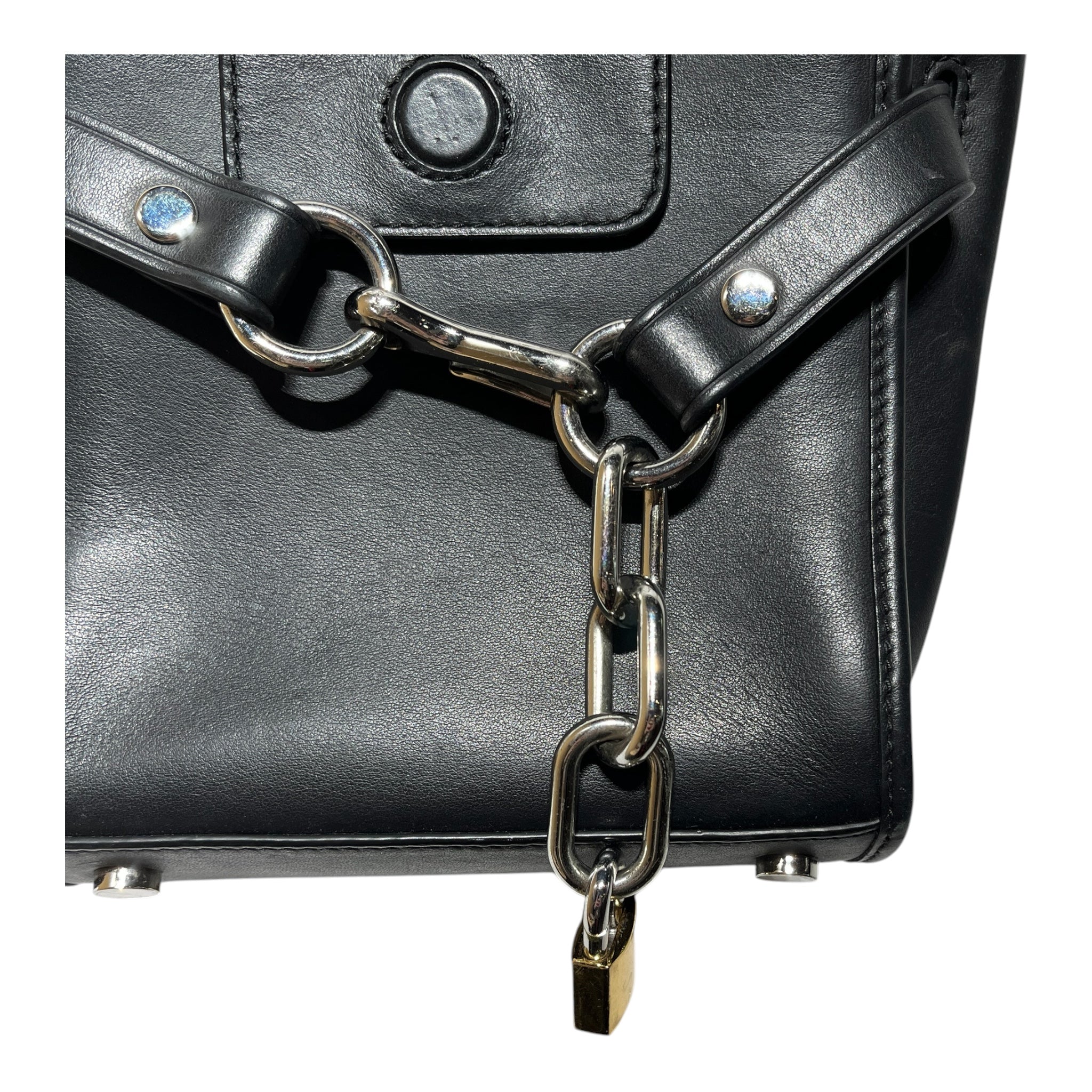 Alexander Wang/Cross Body Bag/Leather/BLK/LOCK AND CHAIN view 4