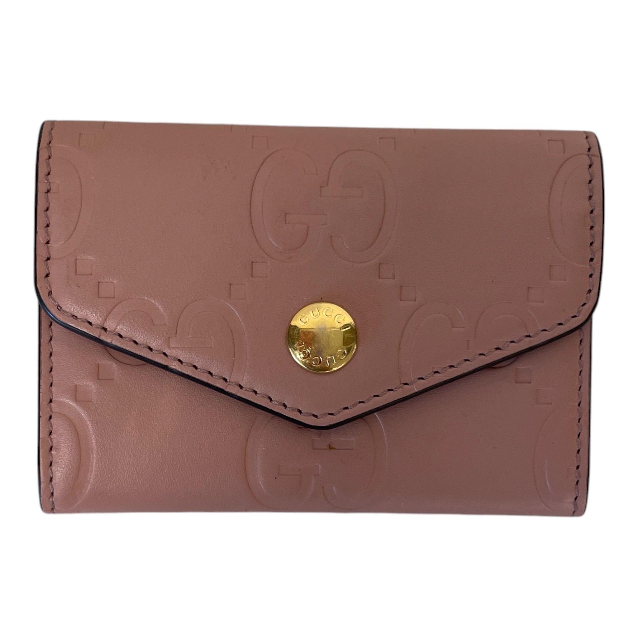 GUCCI/Wallet/Monogram/Leather/PNK/L's/JUMBO GG EMBOSSED WALLET view 1