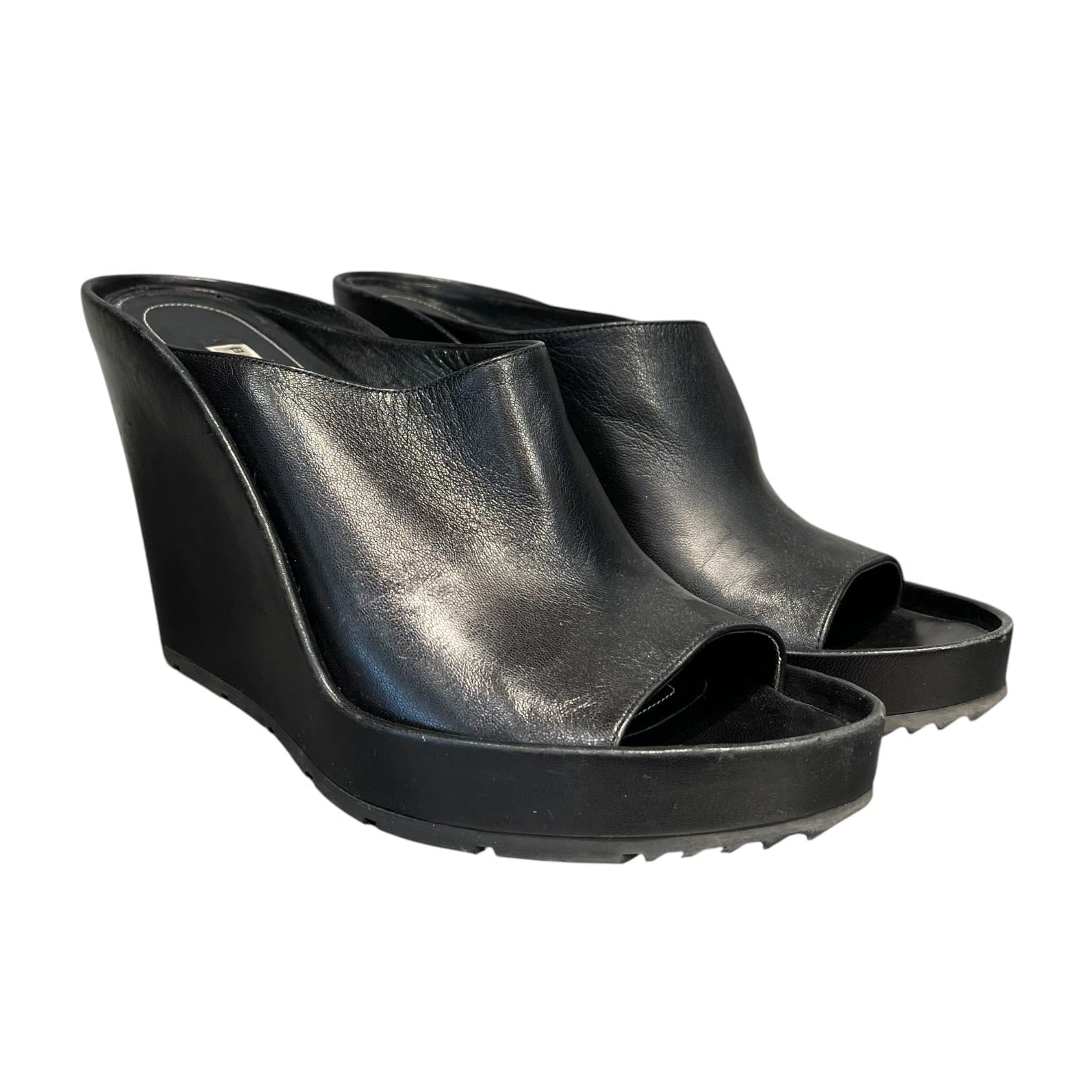 BALENCIAGA/Heels/EU 40.5/Leather/BLK/ view 1