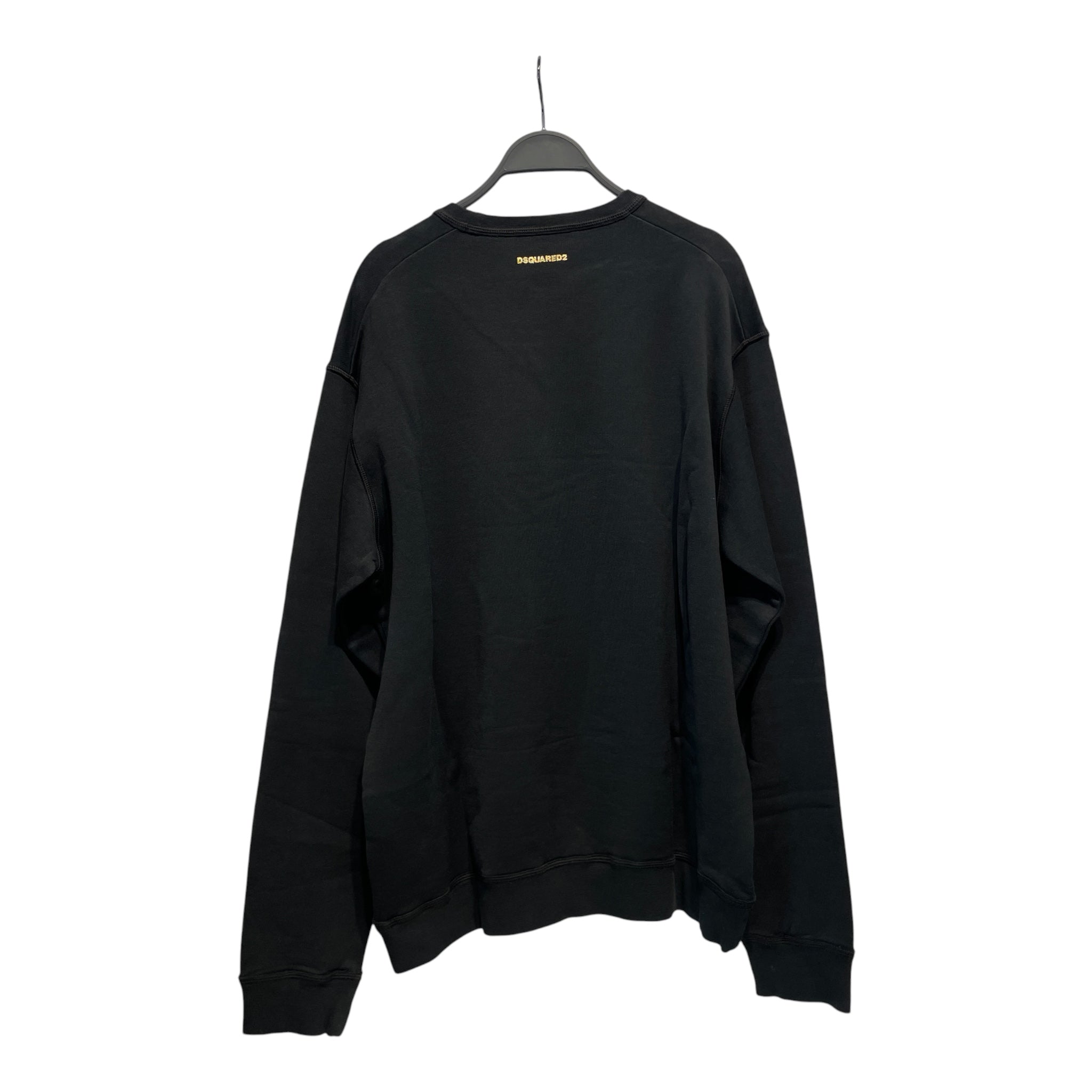 DSQUARED2/Sweatshirt/XL/Cotton/BLK/ICON/goldlogo/crew view 2
