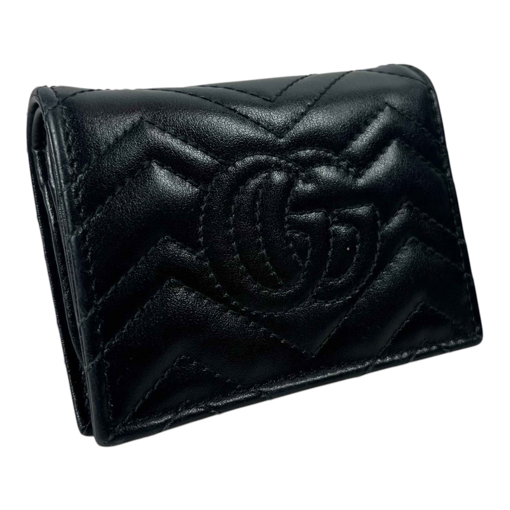 GUCCI/Bifold Wallet/Leather/BLK/L's/GG MARMONT CARD CASE WALLET view 2