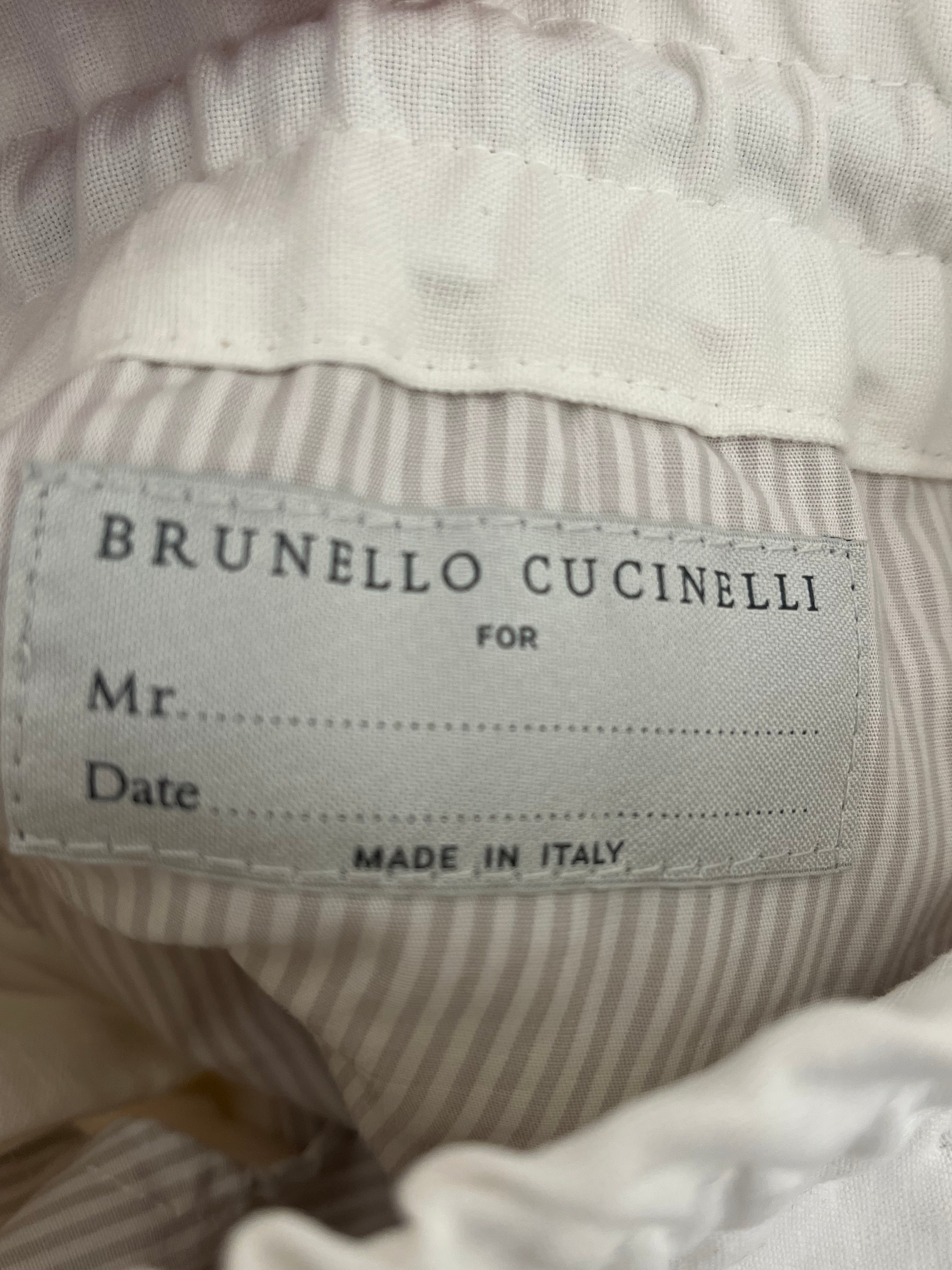 BRUNELLO CUCINELLI/Pants/50/Linen/WHT/LINEN TROUSERS view 3