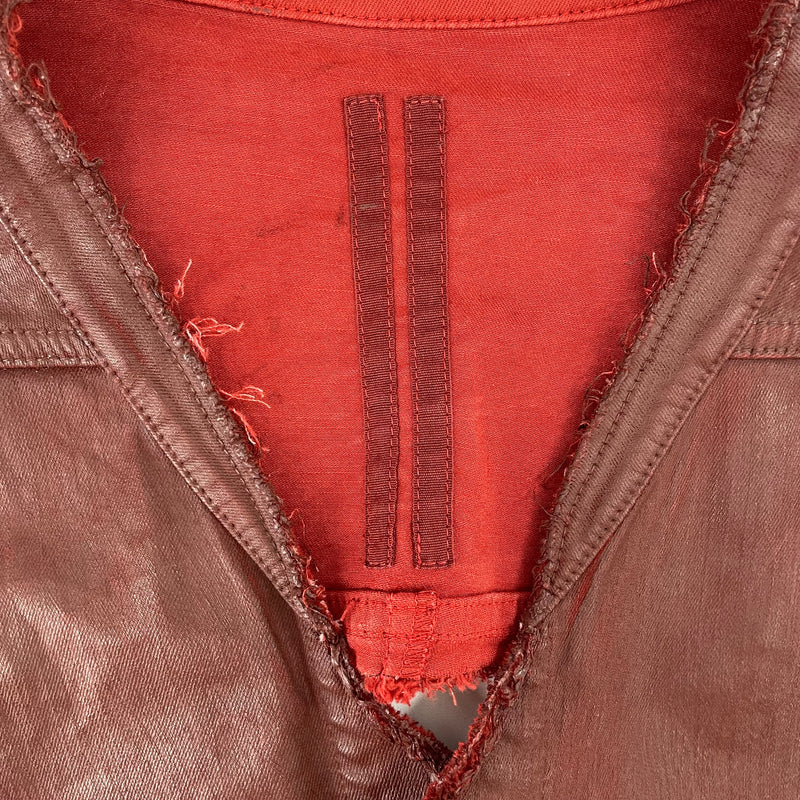 RICK OWENS DRKSHDW/Vest/S/Denim/RED/OPEN BACK