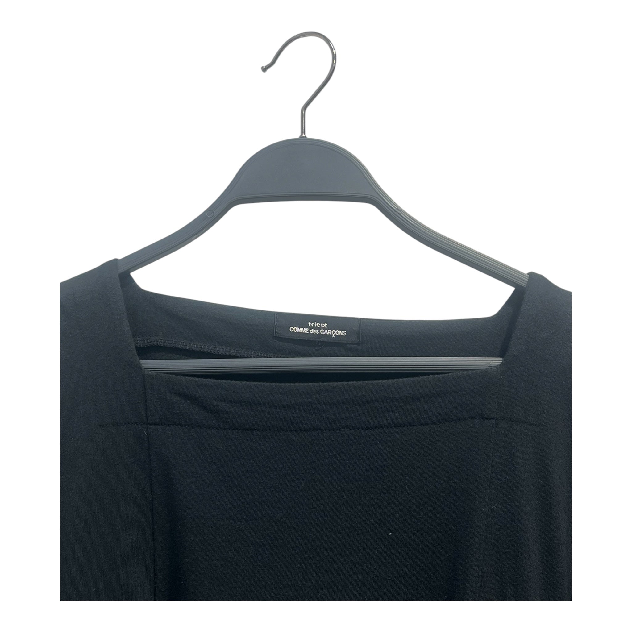 tricot COMME des GARCONS/Blouse/S/Cotton/BLK/2 OPENINGS ON FRONT view 3